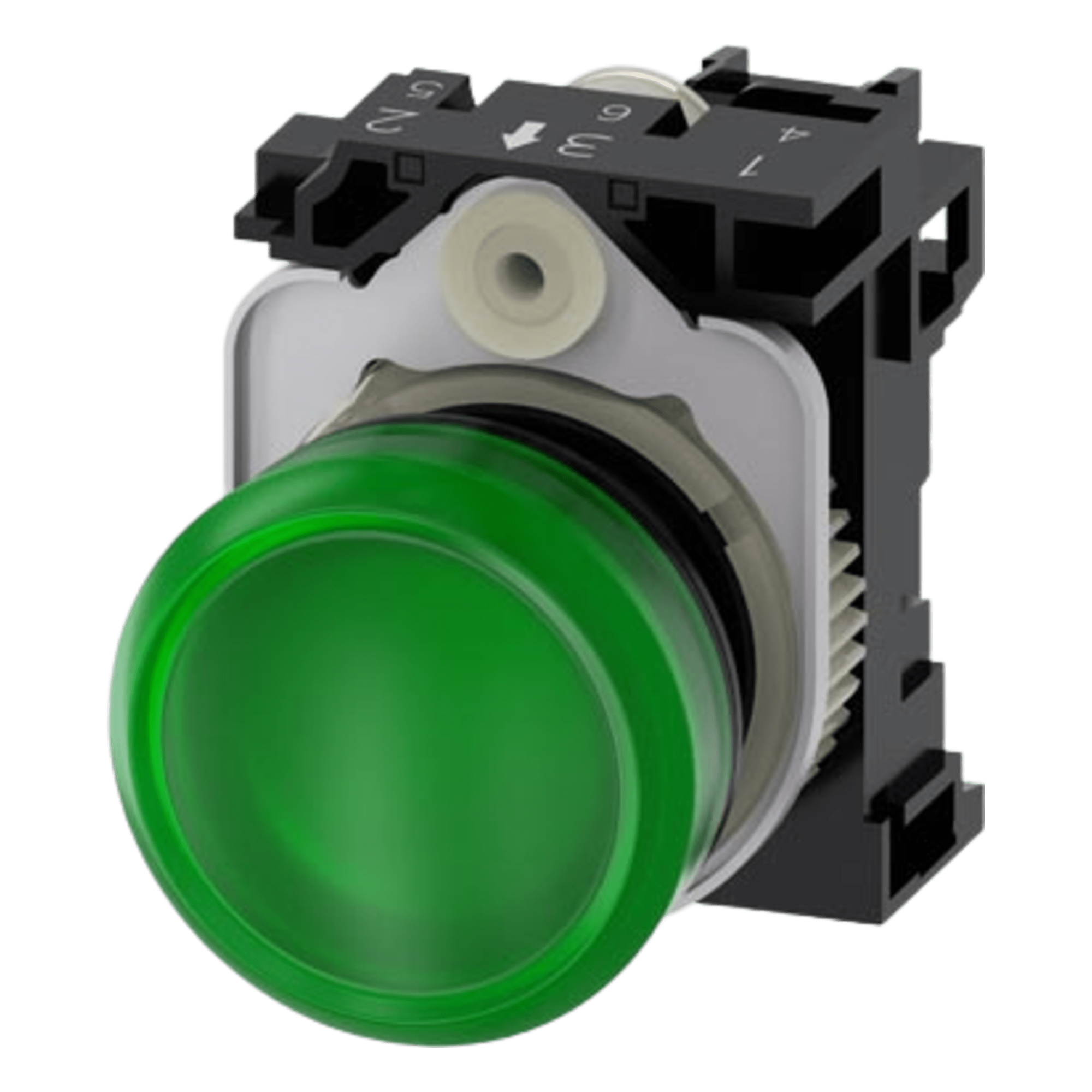 Lámpara de Señalización LED / 22 mm / 110 V AC / Verde / IP69K / -25 a +70 °C — SIEMENS · SKU 3SU11036AA401AA0