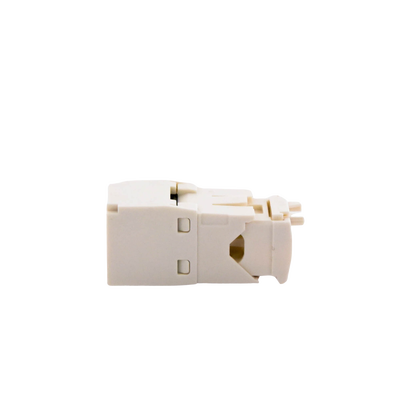 Conector Jack RJ45 Estilo TG, Mini-Com, Categoría 6, de 8 Posiciones y 8 Cables, Color Blanco Mate