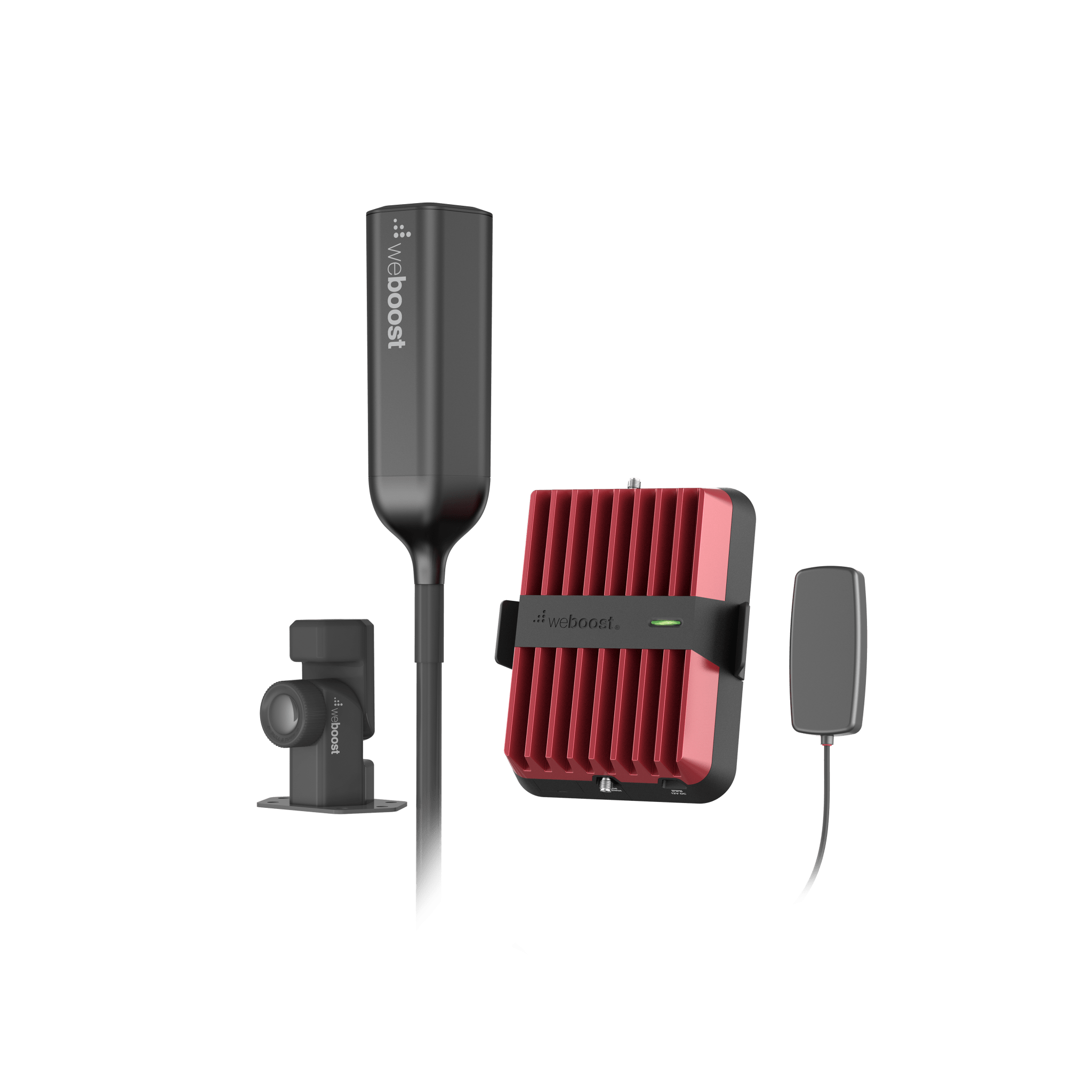 Kit Amplificador Celular Drive Reach Overland para Vehículos Todo Terreno / Llamadas y Datos 2G, 3G y 4G  / Amplificación 32X / Tribanda (B5, B2/25 y B4) / Ganancia Máxima 50 dB / Antena Omnidireccional plegable.