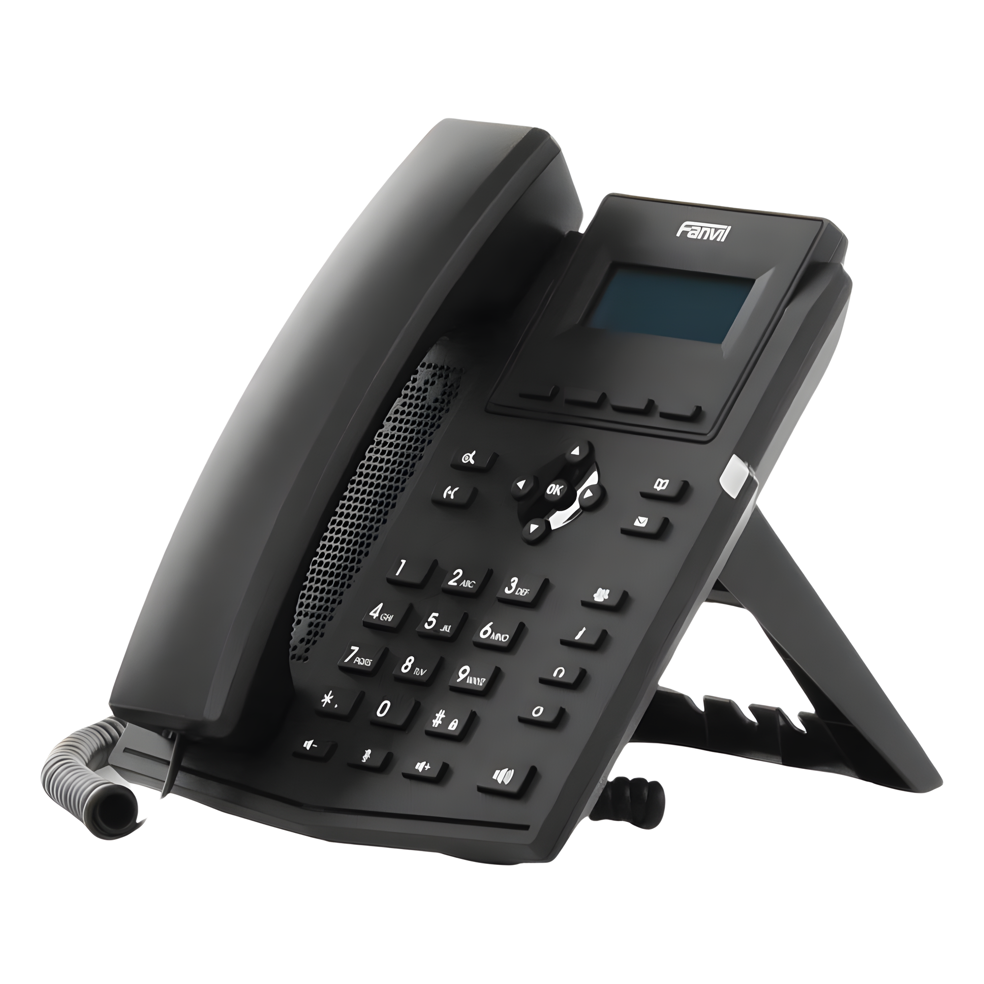 Teléfono IP / 2 Líneas SIP / Pantalla LCD 2.3" / Audio HD G.722 y Opus / Conferencia 6 Vías / PoE 802.3af / Puertos Ethernet Duales 10/100 / Soporte EHS