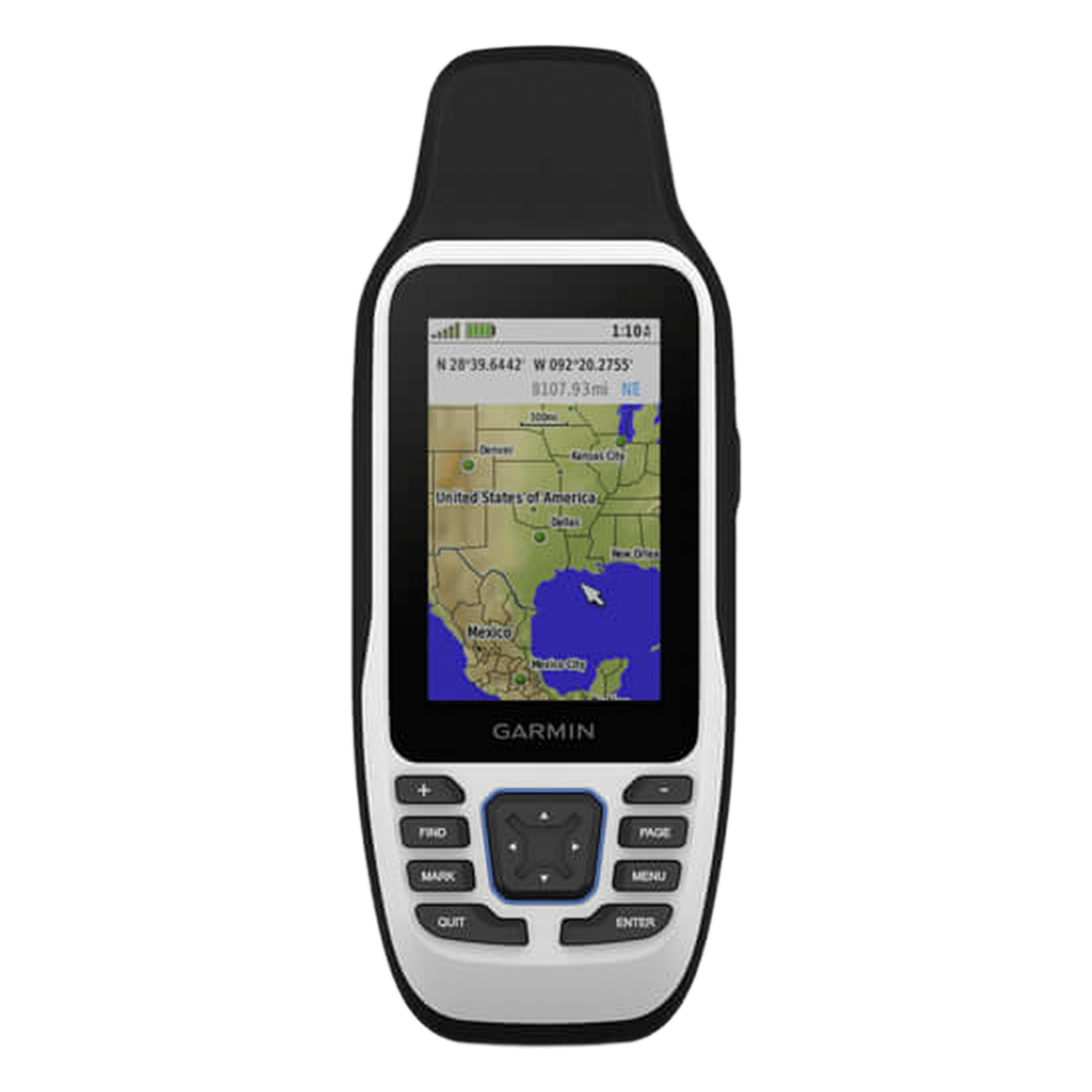 GPS Portátil / Pantalla TFT Transflectiva 3" / Resolución 240 x 400 px / Brújula 3 Ejes / Autonomía 19 Horas / Memoria 8 GB / IPX7 / MIL-STD-810 — GARMIN · SKU 10-02635-00
