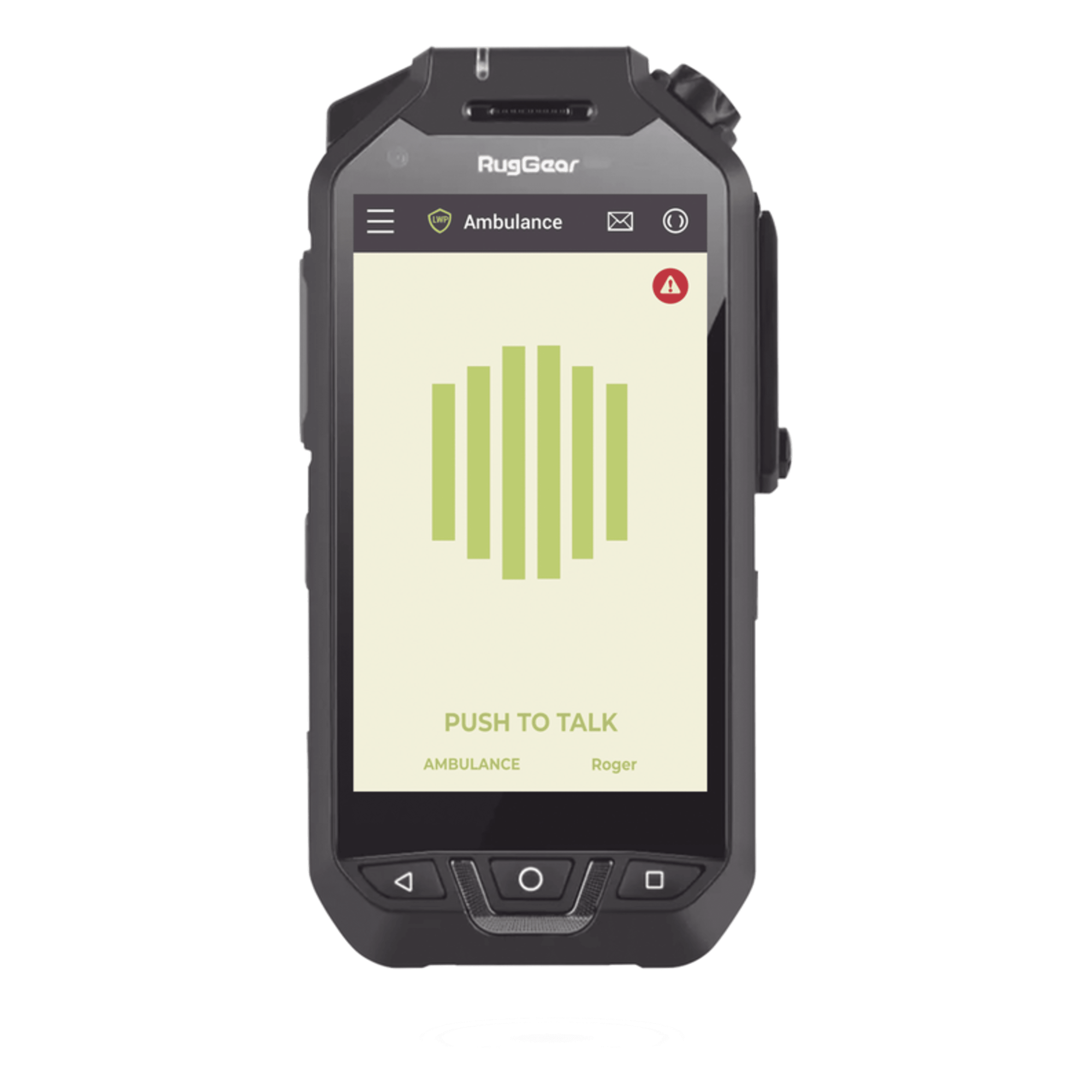 Smartphone MCPTT / Botón PTT y Selector de Canal / Altavoz 105 dB / IP68 y MIL-STD-810H / LTE Global / Batería 5000 mAh — TASSTA · SKU RG750-TSMART-1GB