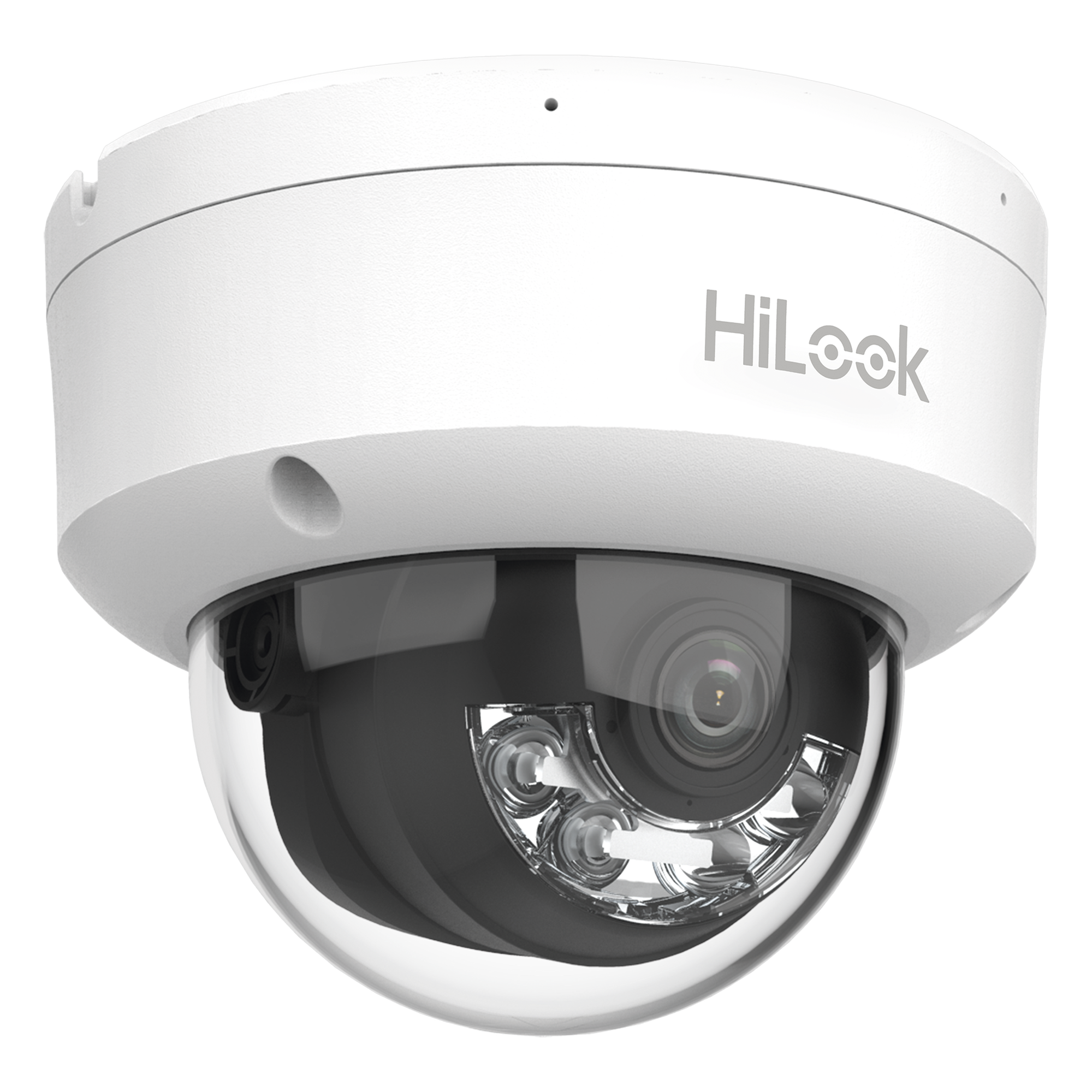 [Dual Light] HiLook Series / Domo IP de 4 Megapixel / Uso en interior / Lente 2.8 mm / 20 mts IR + 20 mts Luz Blanca / Micrófono Integrado / ACUSENSE Lite / PoE / dWDR / H.265+ / ONVIF
