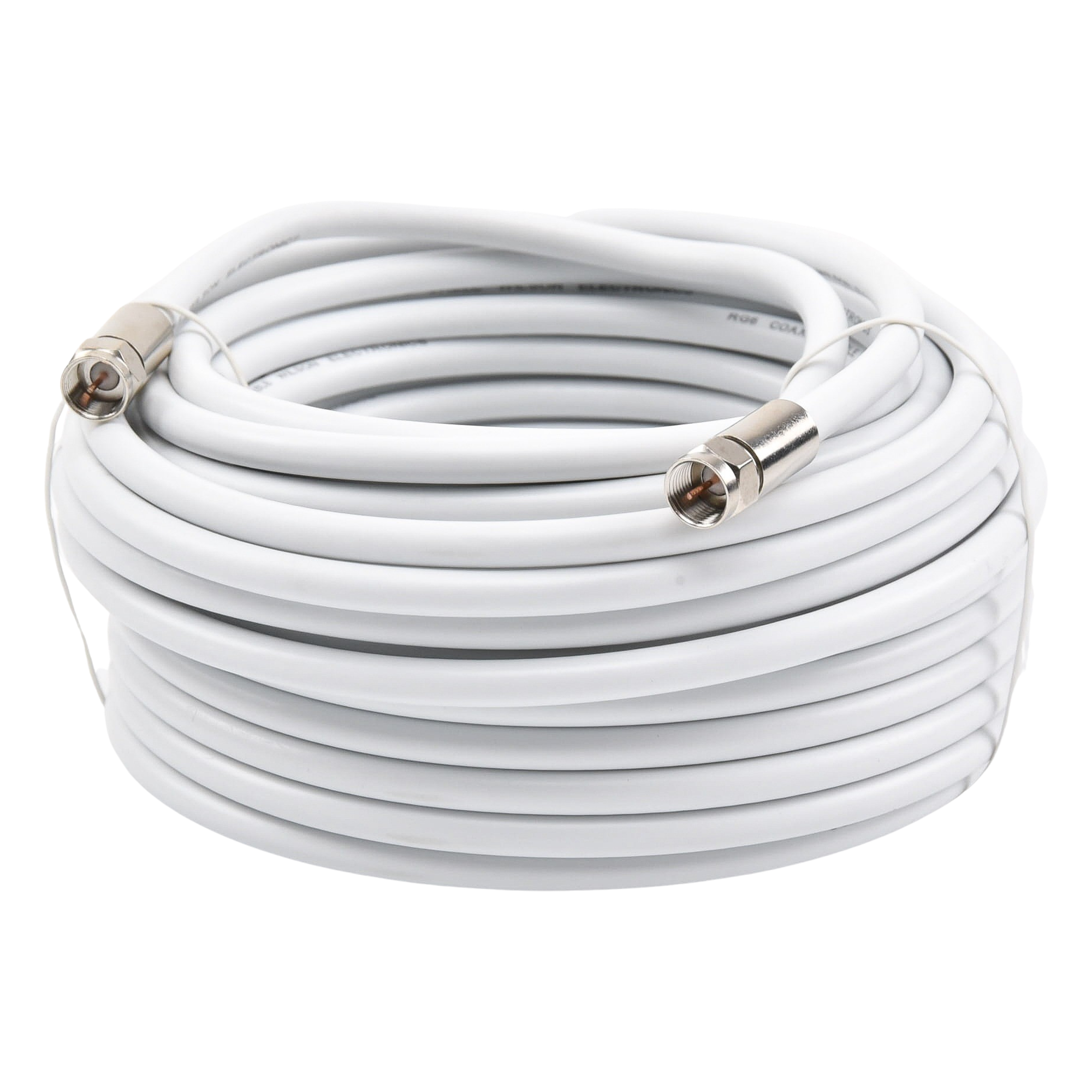 Jumper Coaxial / RG-6 / 15.24 m (50 pies) / 75 Ohm / Conectores F Macho / Uso Interior y Exterior