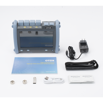 OTDR PRO de Alto Rendimiento para Enlaces de Fibra Óptica Monomodo y Multimodo / Longitudes de Onda: 850nm, 1300nm, 1310nm y 1550nm / Zona Muerta por Evento de 0.8 Metros (2.62 Pies) / VFL 5mW / Distancia de Prueba de hasta 420 km