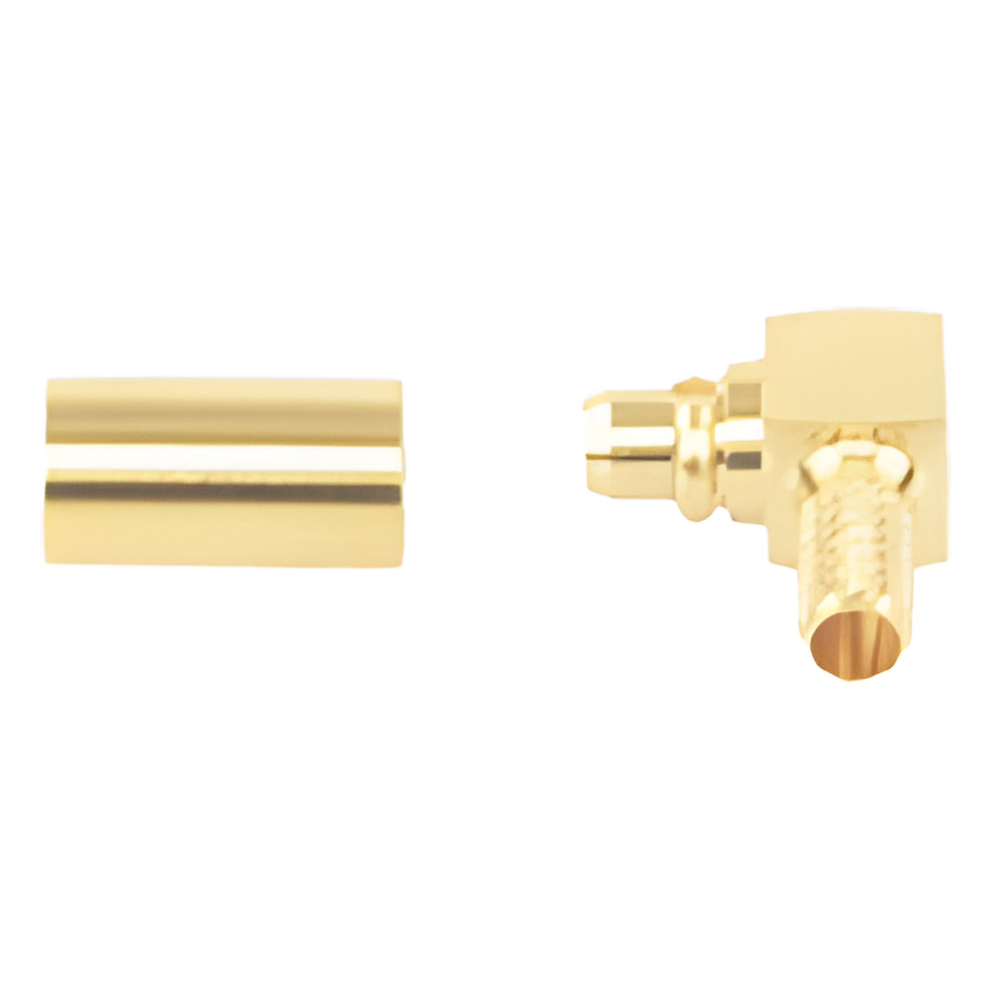 Conector Coaxial / MMCX Macho / Ángulo Recto / Anillo Plegable / Oro/Teflón / RG-174/U, LMR-100A