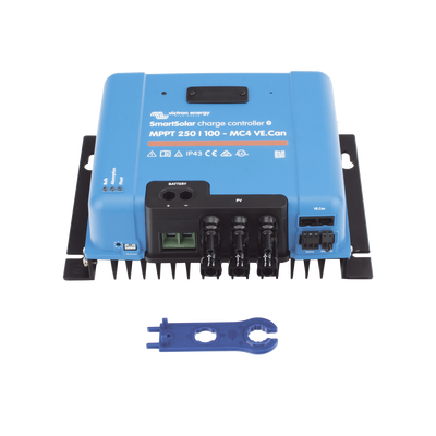 SmartSolar MPPT 250/100-MC4. Controlador Solar MPPT 100A, Voltaje: 48 Vcc. Para uso con Inv. Cargadores Victron