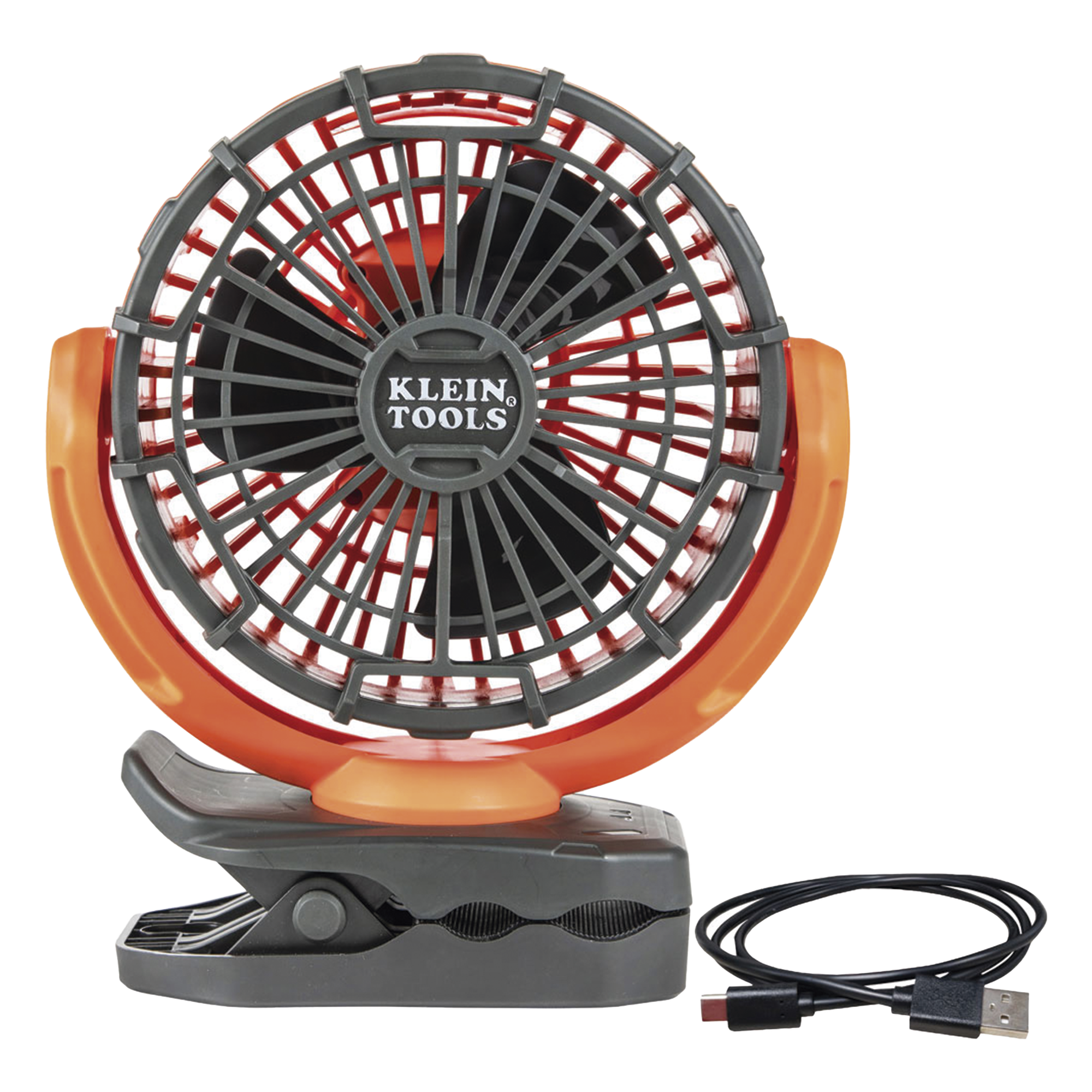 Ventilador Portátil Recargable / 2 Velocidades / Autonomía 5-9 Horas / Montaje 360° / USB-C / Pinza e Imán — KLEIN TOOLS · SKU PJSFM1