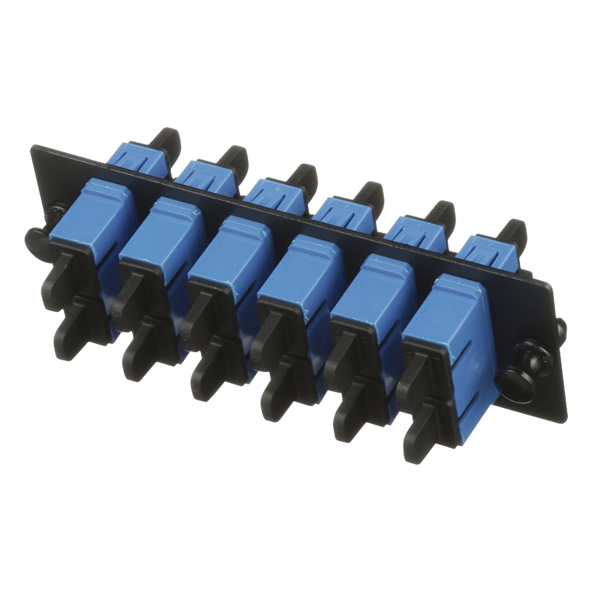 Placa Acopladora de Fibra Óptica / 6 Conectores SC Dúplex / 12 Fibras Monomodo OS1/OS2 / Color Azul — PANDUIT · SKU FAP6WBUDSCZ