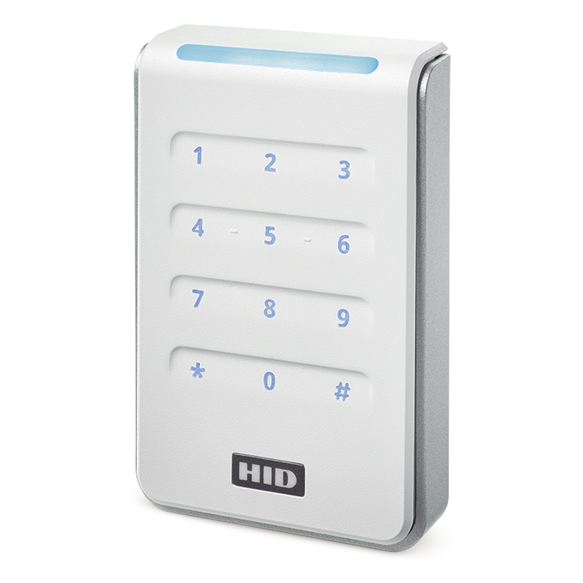 Lector de Control de Acceso / Multitecnología / Teclado 2x6 / Salida Wiegand y OSDP / LED Tricolor / Proximidad HID, Indala, AWID, EM · SKU RS40KFW