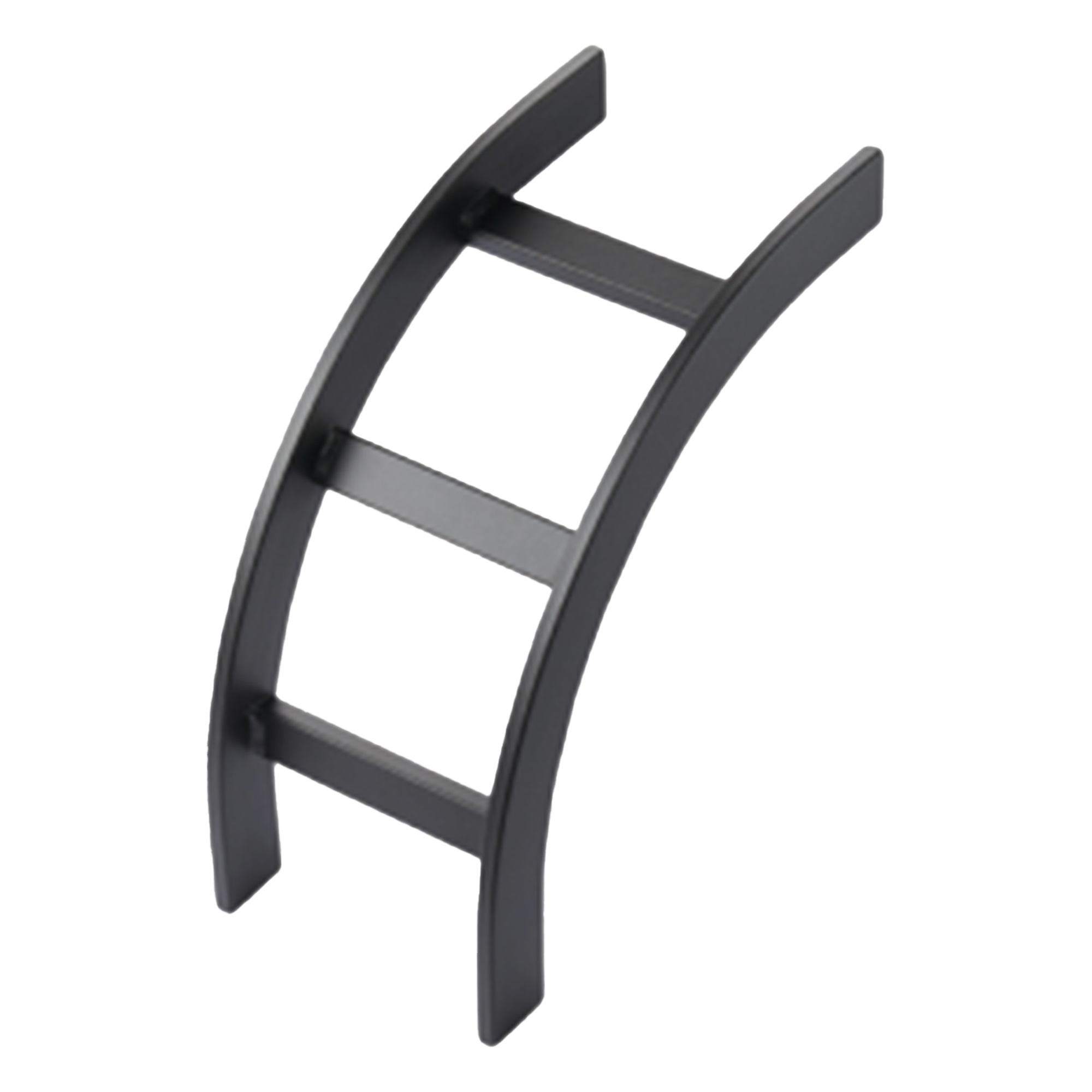 Accesorio de Escalerilla / Curva Vertical Exterior / 12 in (305 mm) Ancho / Acero Tubular / Negro RAL 9005 — HOFFMAN · SKU LOB12BLK