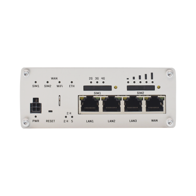 Router Industrial LTE 4.5G Cat 6 / 300 Mbps / WiFi 5 Dual Band / 4 Puertos Gigabit / Doble SIM / GNSS / PoE