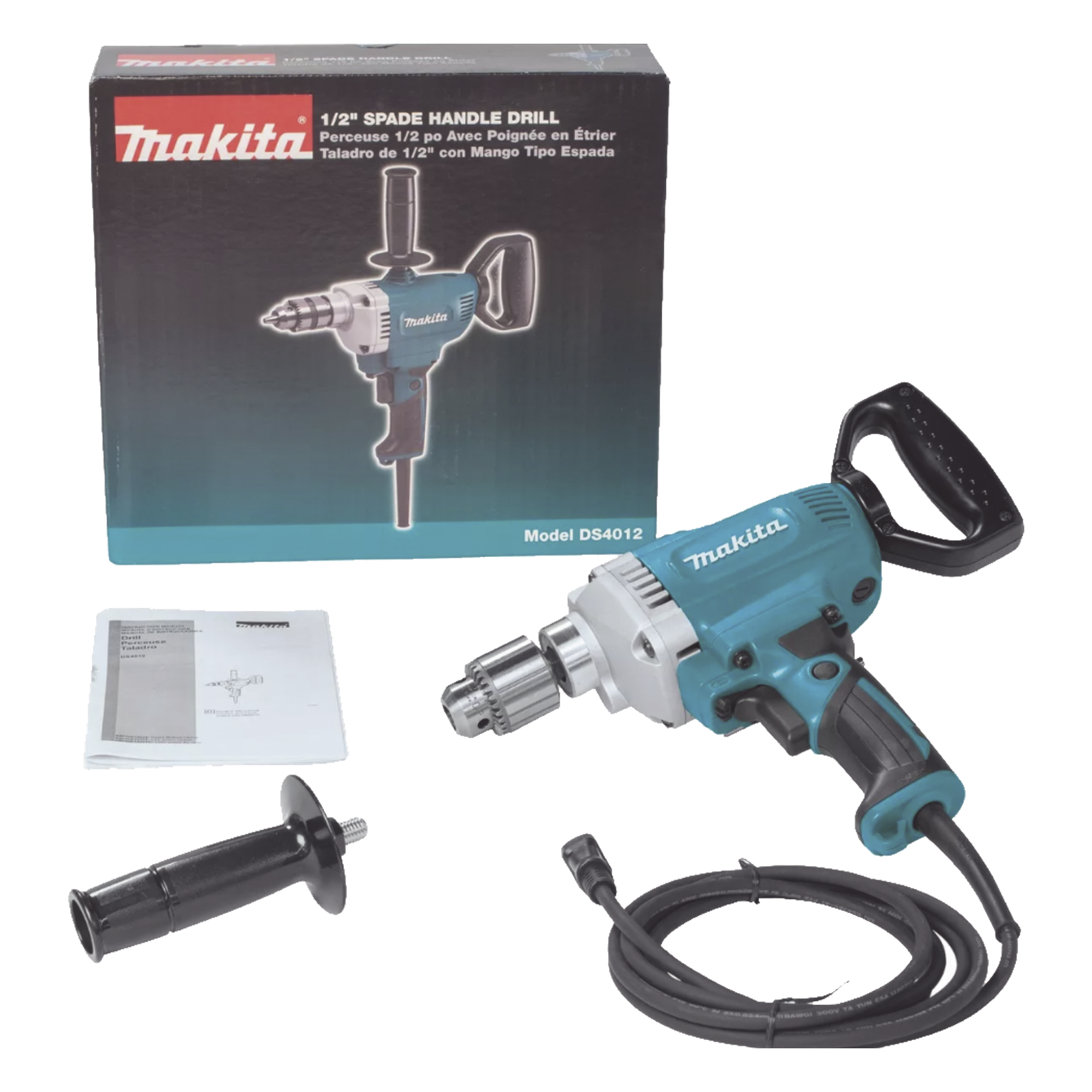 Taladro Eléctrico / Portabrocas 1/2" / 0-600 RPM / Motor 8.5 A / 750 W / Mango Rotatorio 360°