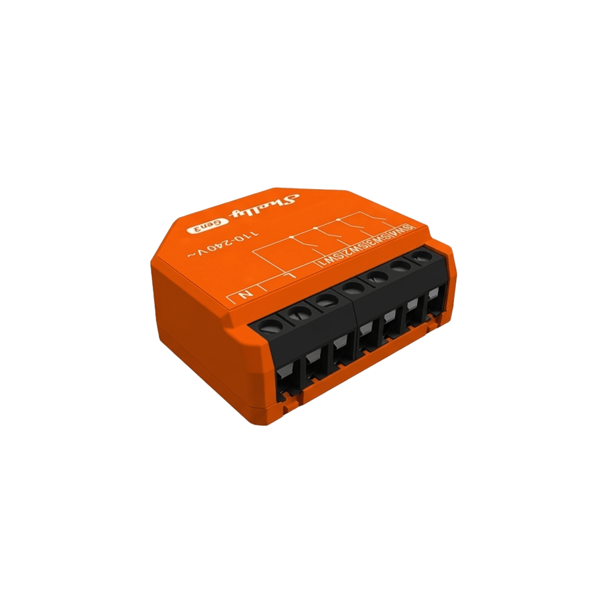 Controlador de Entradas Digitales / WiFi 2.4 GHz / 4 Canales / AC 110-240V / 0.14x0.12x0.06 ft / Control Local y Nube — SHELLY · SKU SHELLYI4GEN3