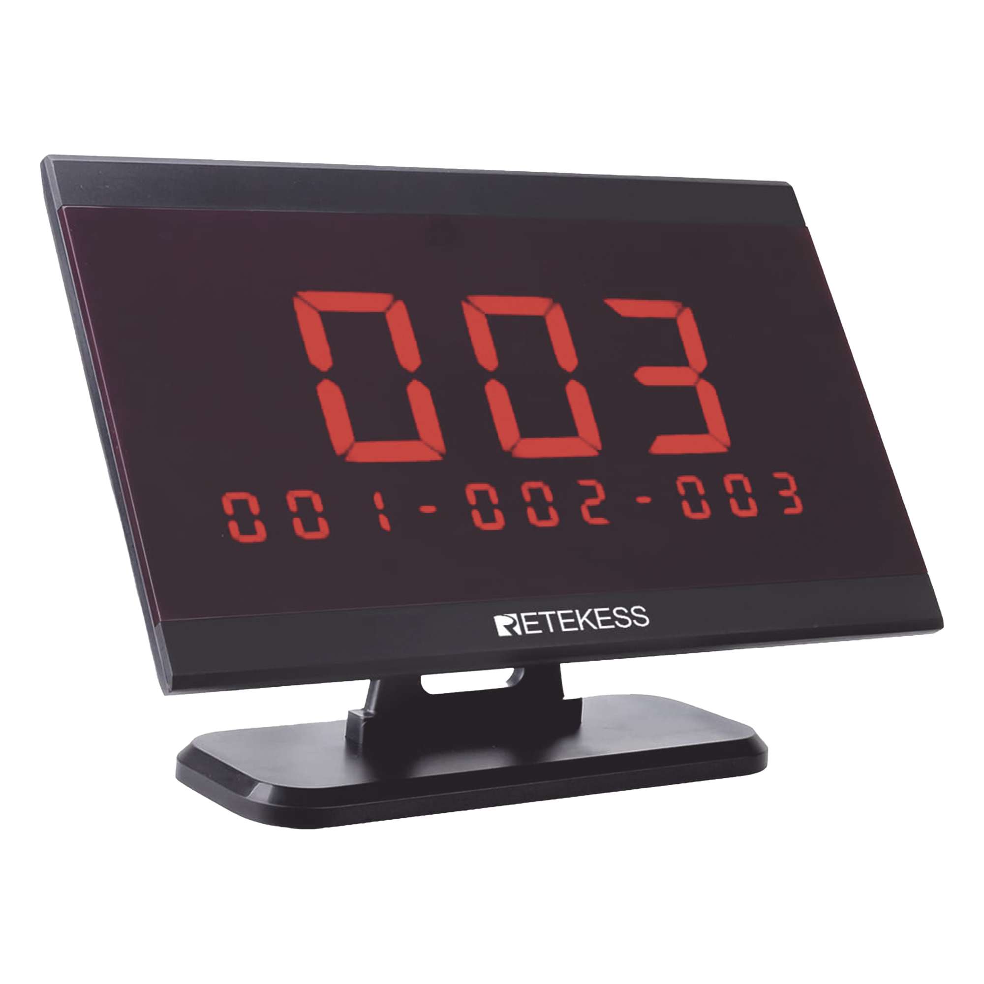 Pantalla receptora inalámbrica / 433.92 MHz / 100-200 m / 999 transmisores / 9 áreas / 328-656 pies — RETEKESS · SKU TD105