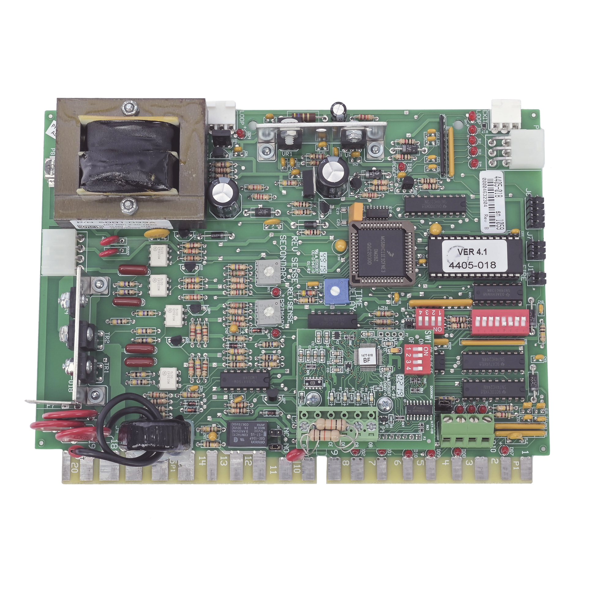 Tablilla de control / Compatible series 6500/9000 / Eficiencia térmica / Estándar industrial 4405-018 / Material resistente — DKS DOORKING · SKU 4405-018