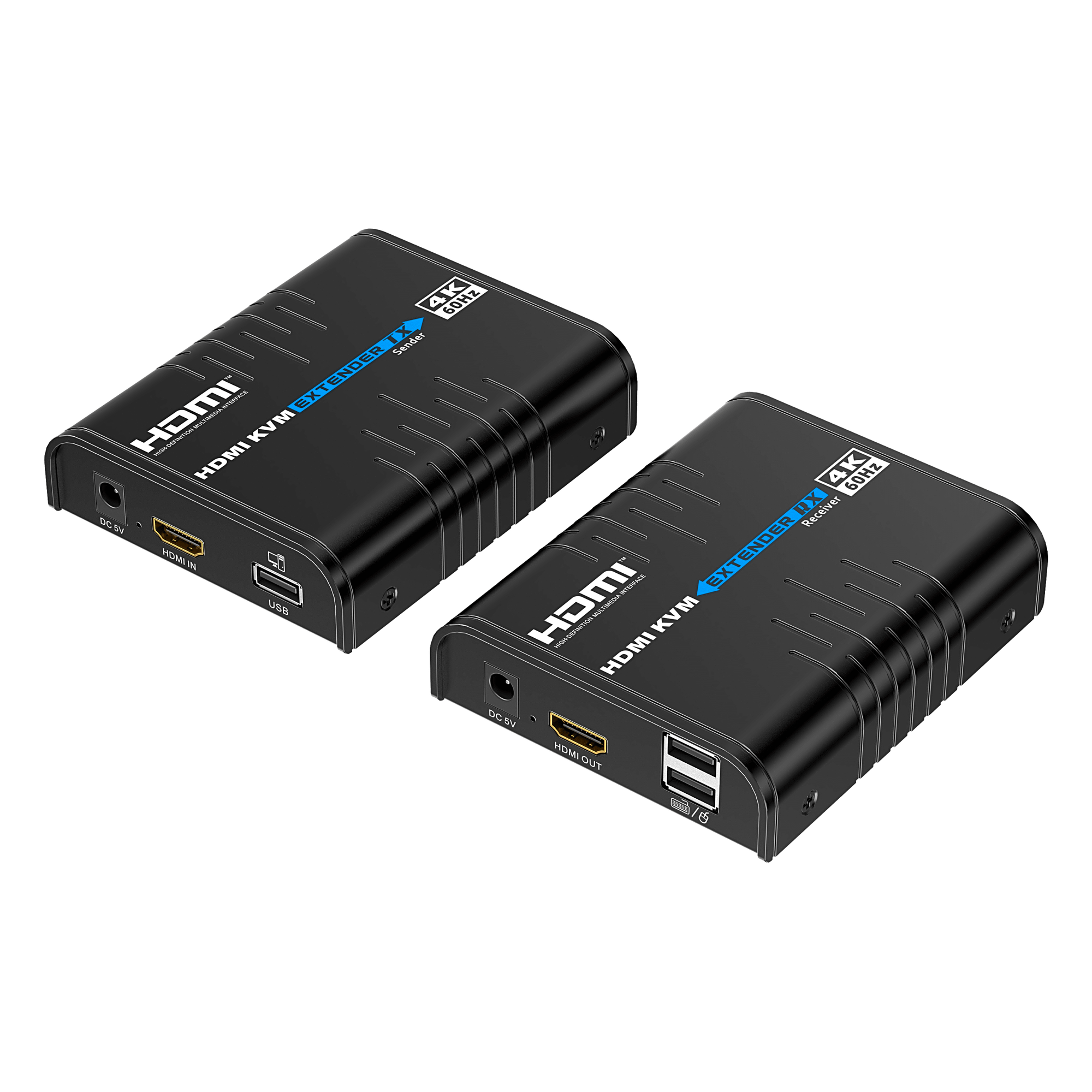 Extensor KVM HDMI / 4K 60 Hz / 120 m (393.7 ft) con CAT6 / 18 Gbps / HDCP 2.2 / Latencia 120-170 ms / IPColor Stream / Matriz 256x256