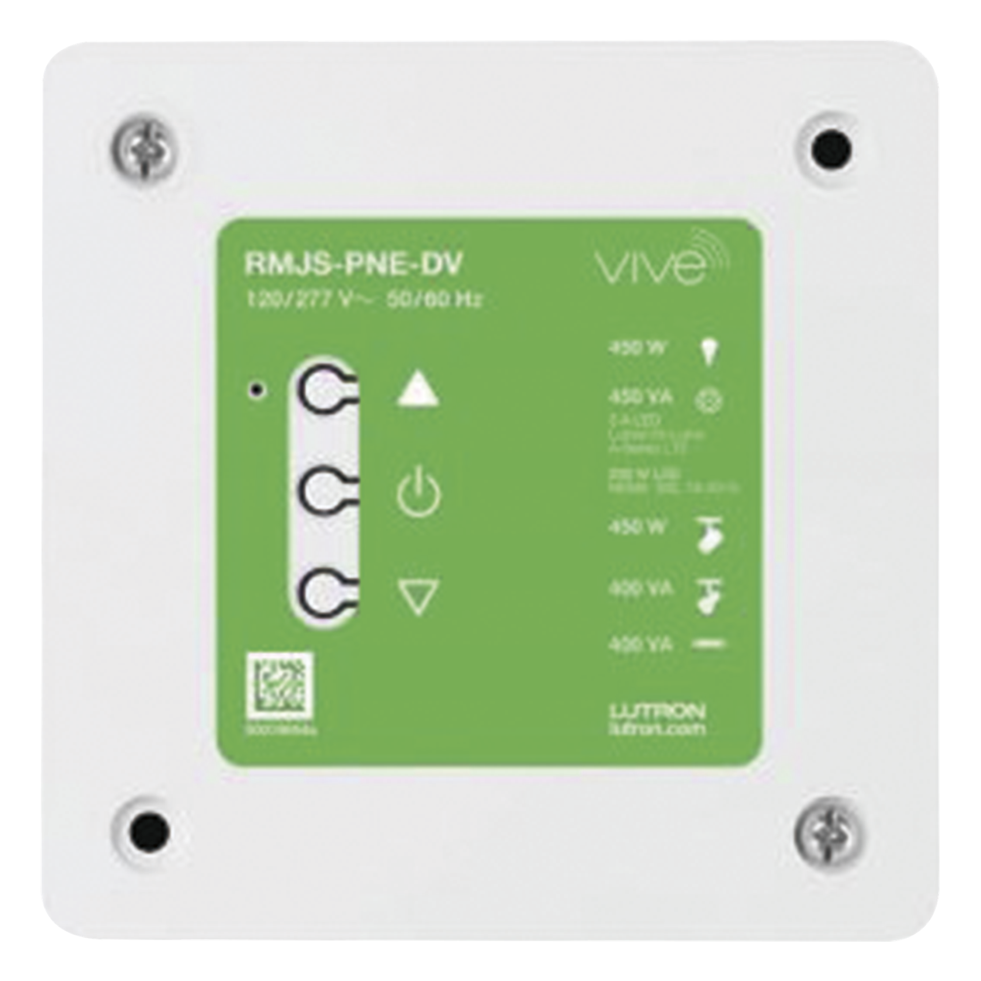 Módulo de atenuación PowPak Phase Select para sistema Vive, fase directa o inversa, 120/277 V, hasta 450 W, recibe controles Pico y sensores Radio Powr Savr