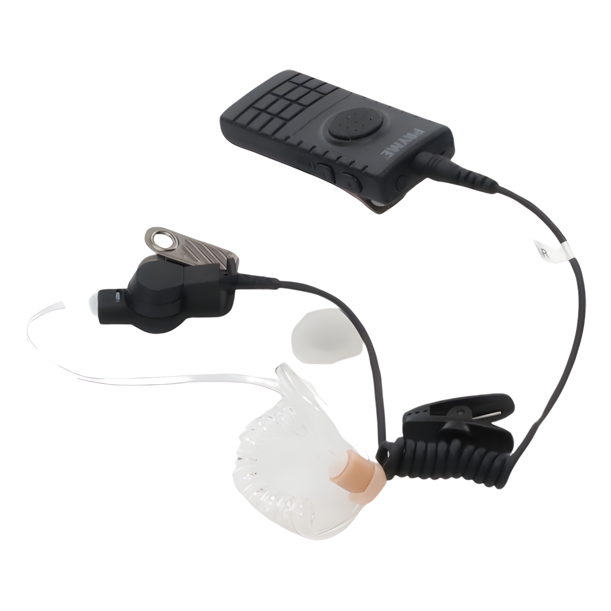 Kit Micrófono Solapa Inalámbrico Bluetooth / PTT Integrado / Tubo Acústico / Conexión Dual / Clip 360°