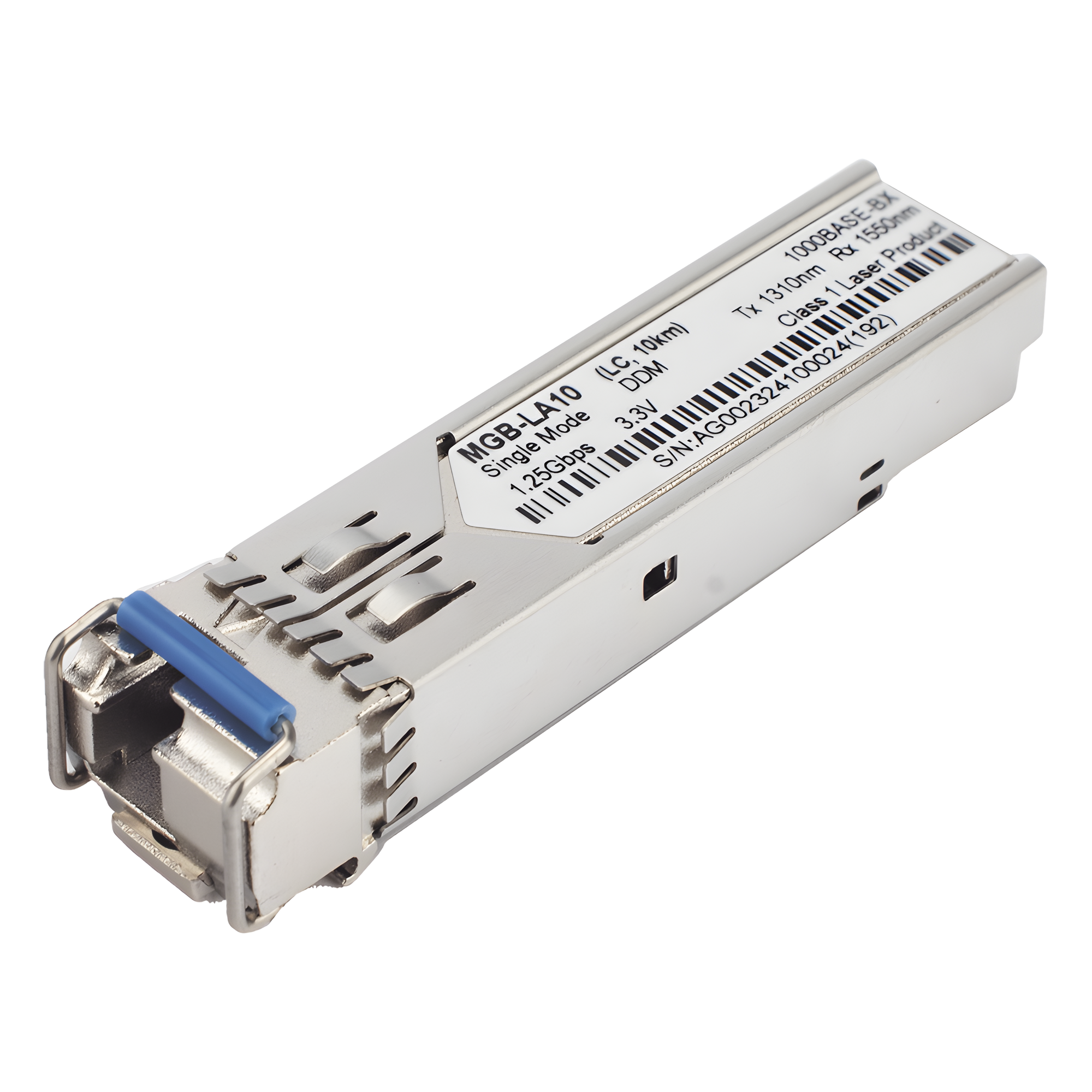 Transceptor WDM Mini-GBIC SFP 1G / LC / Fibra Monomodo / 10 km / TX 1310nm RX 1550nm — PLANET · SKU MGB-LA10