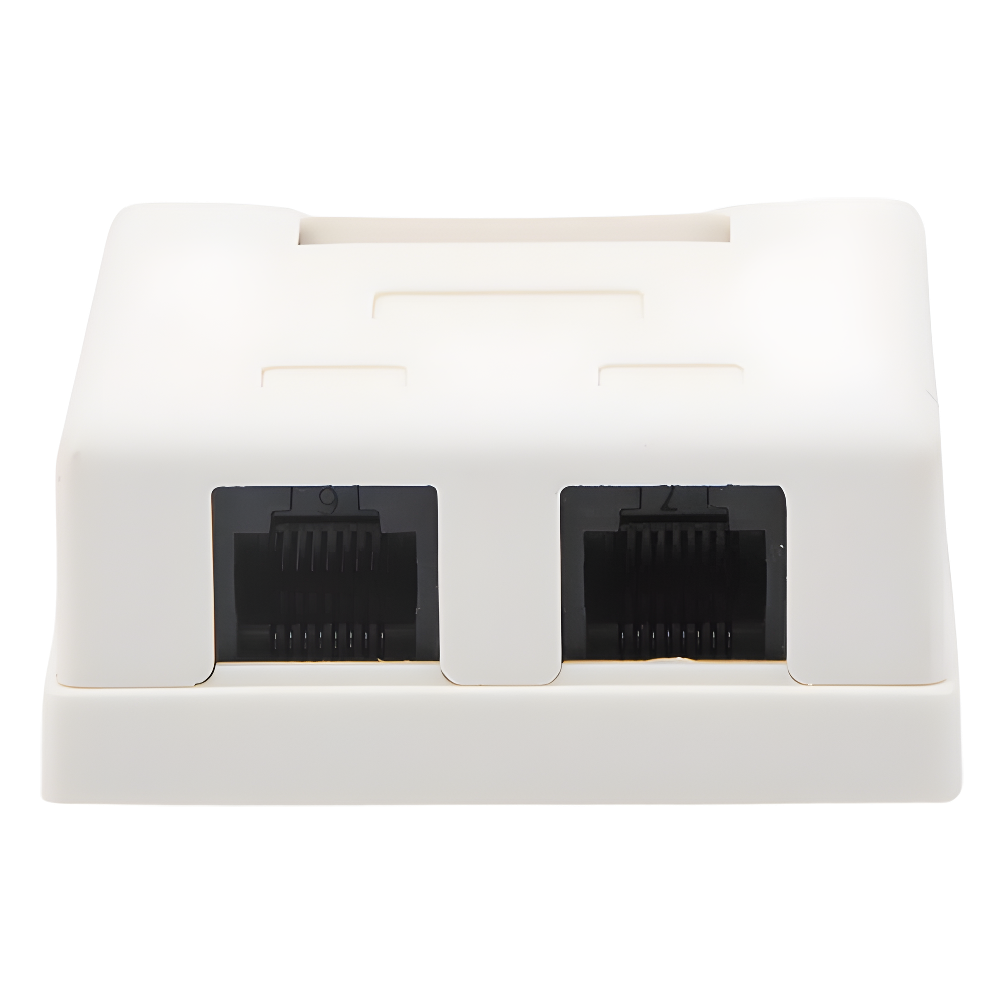 Caja de Pared / 2 Puertos / Cat5e / UTP / Superficial / T568A/T568B / 0 a 70°C