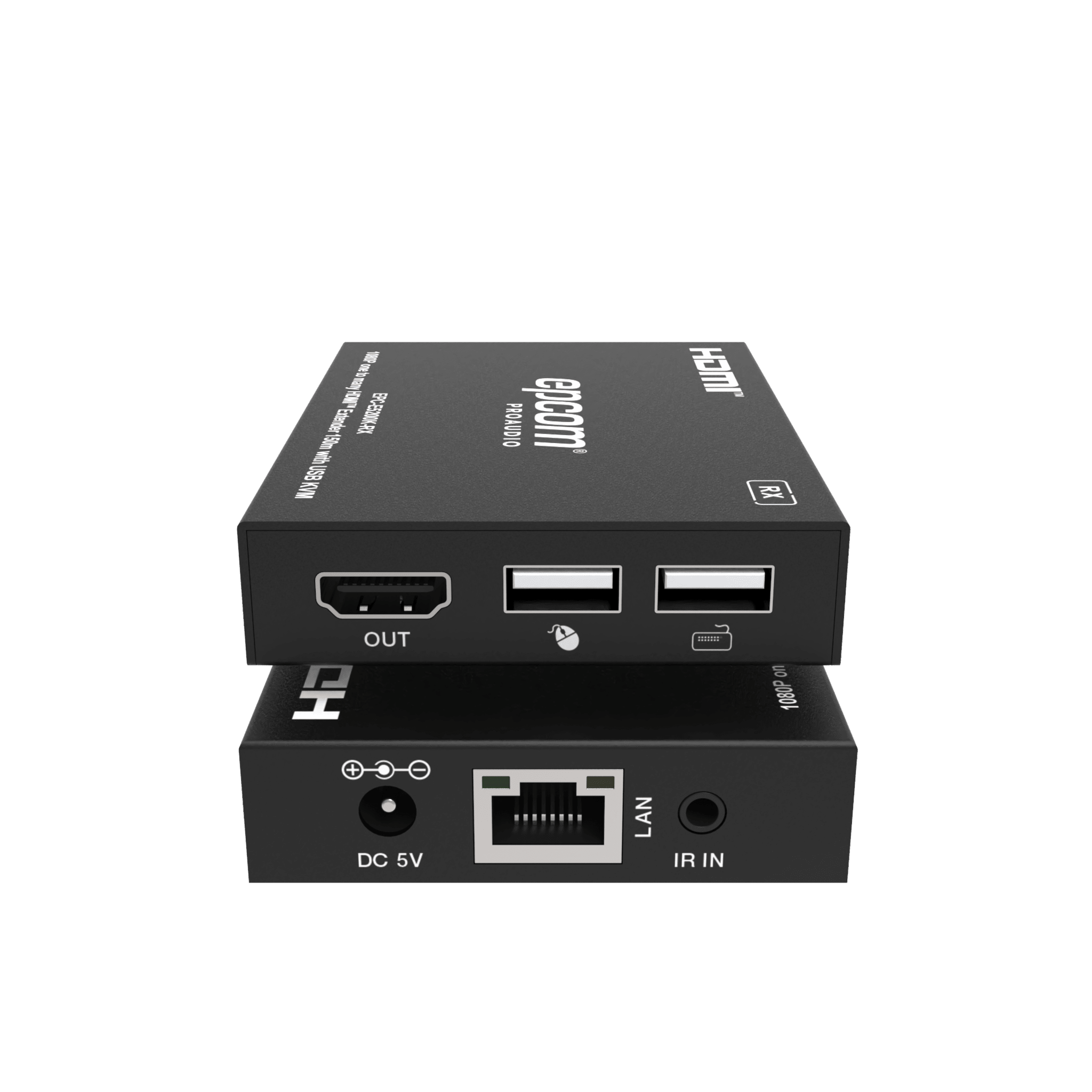 Extensor HDMI con KVM | Sobre IP | Transmisión hasta 150m | Cat5e/6 | HDCP 1.4 | 1080p | Control IR | Compatible con Switch 1G