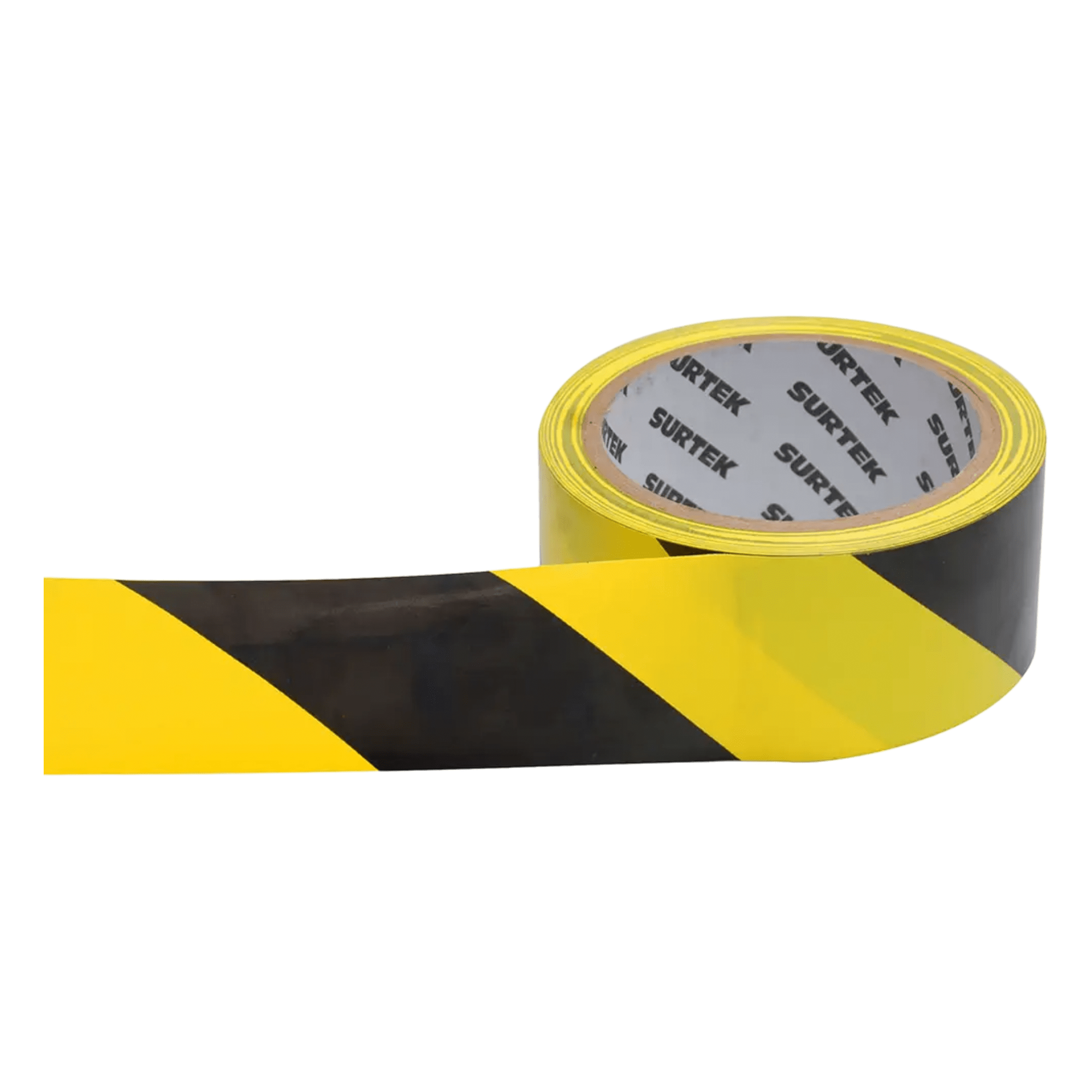 Cinta de Señalización / Adhesivo Acrílico / Espesor 0.105 mm / Ancho 48 mm / Largo 18 m / Colores Amarillo-Negro / Alta Visibilidad — SURTEK · SKU SYS-138060