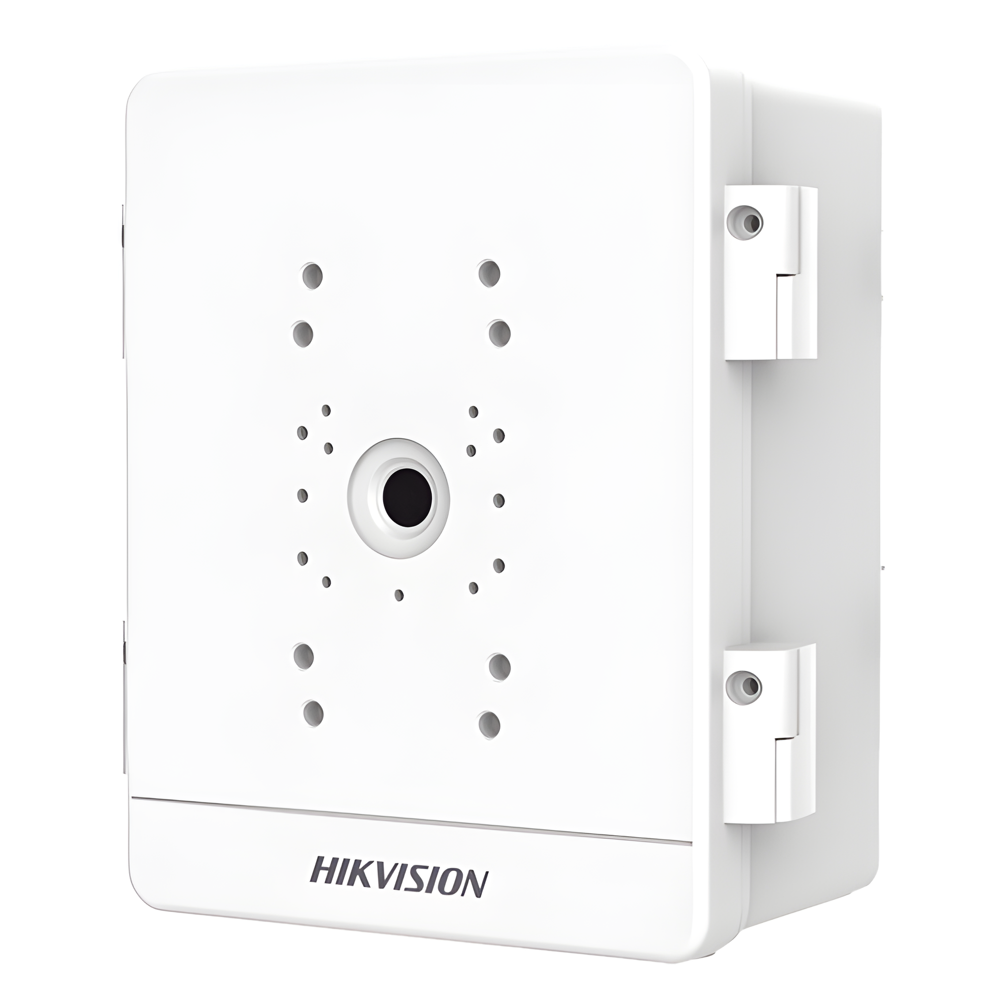 Caja de Seguridad para Videovigilancia / Exterior IP66 / IK10 / 3 Dispositivos / Montaje en Pared o Poste / Polímero Ignífugo UL94-V0 — HIKVISION · SKU DS-SBOX-03