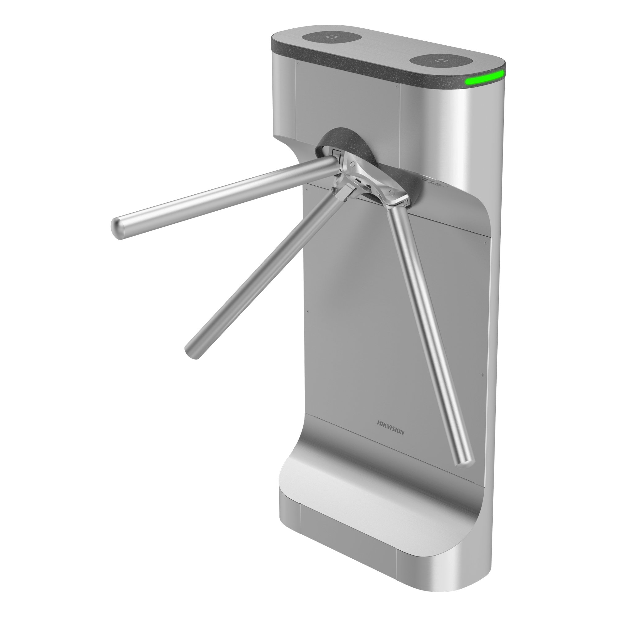 Torniquete Trípode / Diseño Slim Ultra Estético / LEDs Indicador de Entrada y Salida / Acero Inoxidable / Exterior Protegido / 3,000,000 Ciclos — HIKVISION · SKU DS-K3G411CLXR