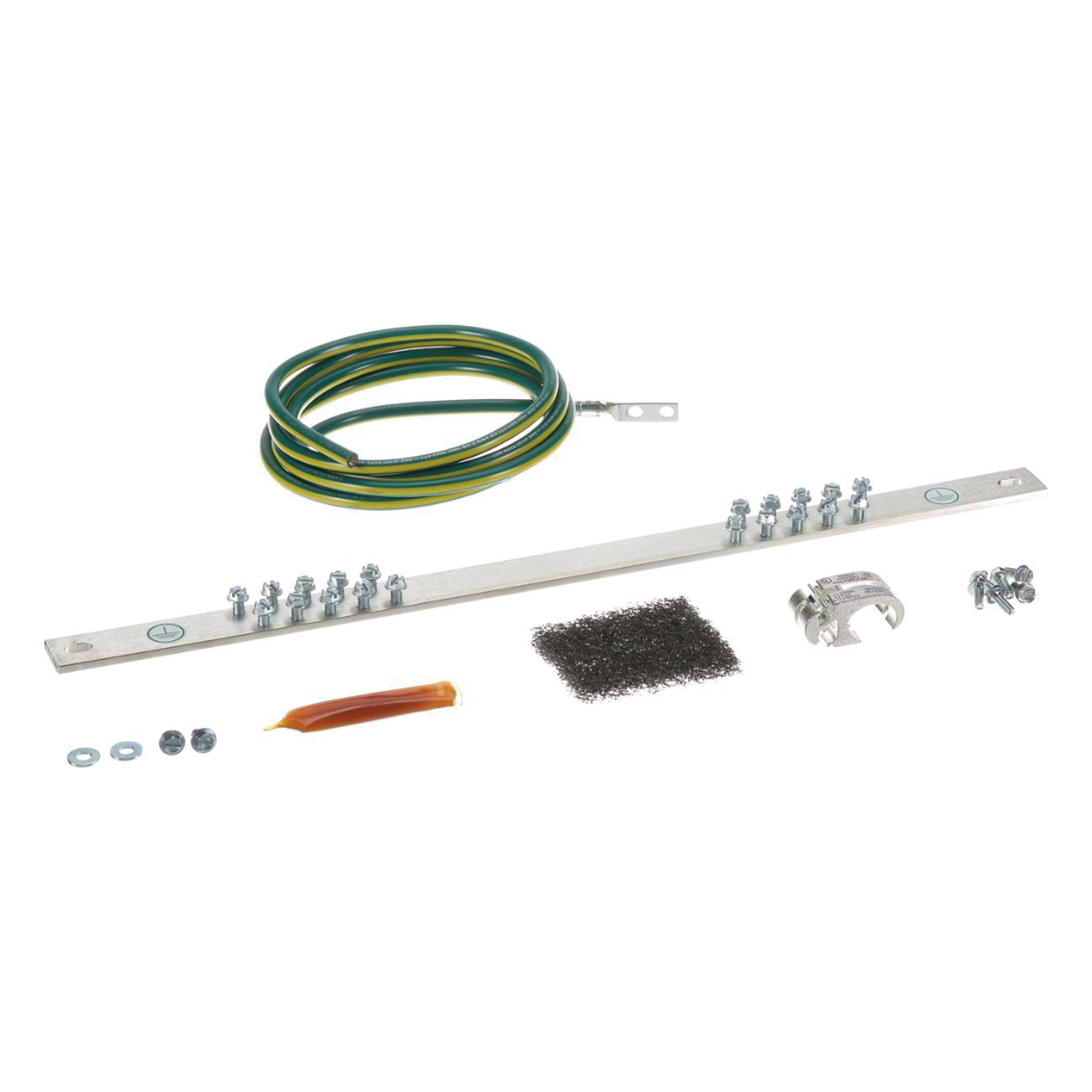 Kit de Puesta a Tierra / 6 AWG (16 mm²) / Barra 20 Orificios / Rack 19" / Jumper 2.44 m (8 ft) / HTAP