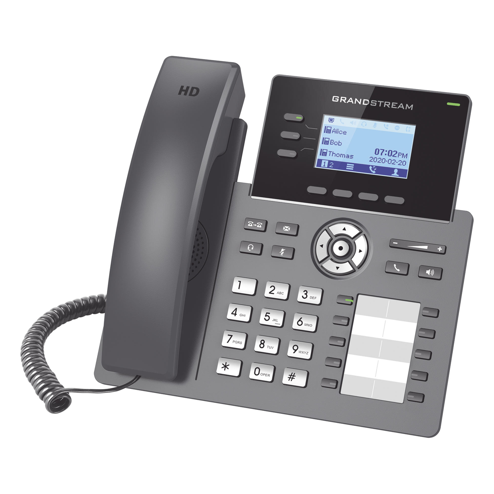 Teléfono IP / 3 Líneas SIP / 6 Cuentas / 10 Botones BLF / Gigabit Ethernet / Conferencia 5 Participantes / EHS / GDMS