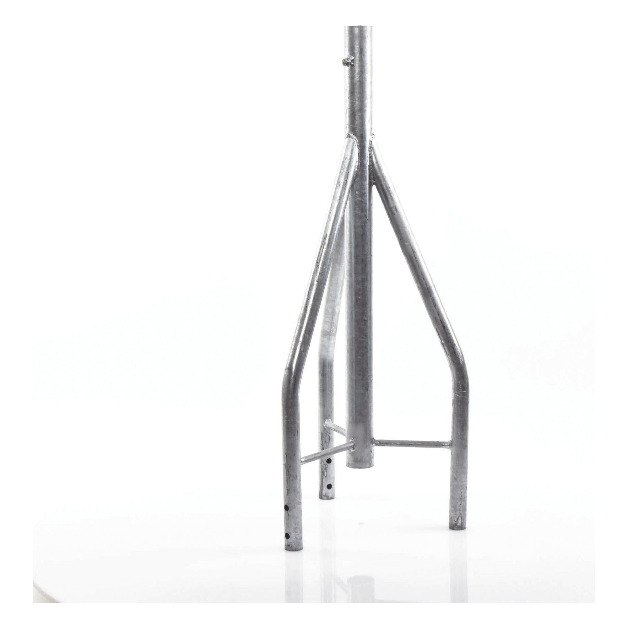 Tramo de Remate para Torre / Acero ASTM A36 / Galvanizado por Inmersión en Caliente / 3 Opresores para Pararrayos / Longitud 350 mm (1.15 ft) / Tolerancia ±1 mm