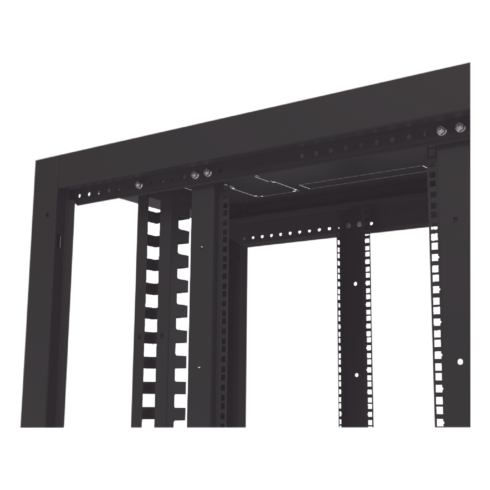 Gabinete de Piso para Telecomunicaciones / 24 UR / 600 x 1000 mm / Puerta con Cristal Templado / Cierre 3 Puntos / Postes Ajustables