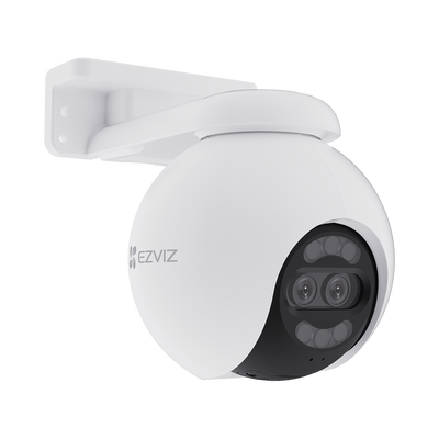 Cámara PT / Wi-Fi / Lente Dual / Panorámica 360° / Resolución 4K / Visión Nocturna ColorFULL  / IA Detección de Humanos y Vehiculos / Alarma con Sirena y Luz / IP65