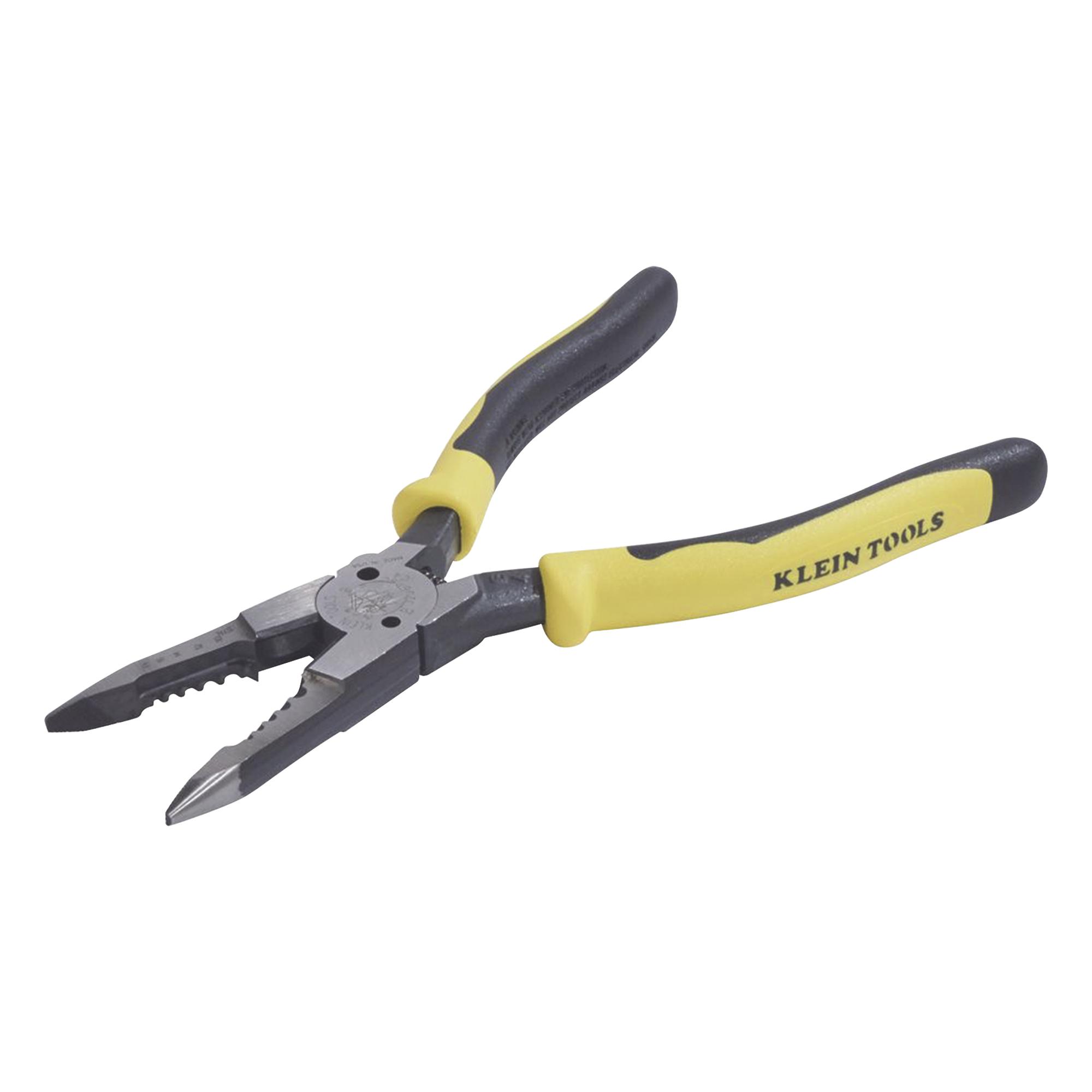 Pinzas Pelacables / 8-16 AWG Sólido / 10-18 AWG Trenzado / Corte Tornillos 6-32 y 8-32 / 8-5/8 Pulgadas (219 mm) / Mango Journeyman Antideslizante — KLEIN TOOLS · SKU J206-8C