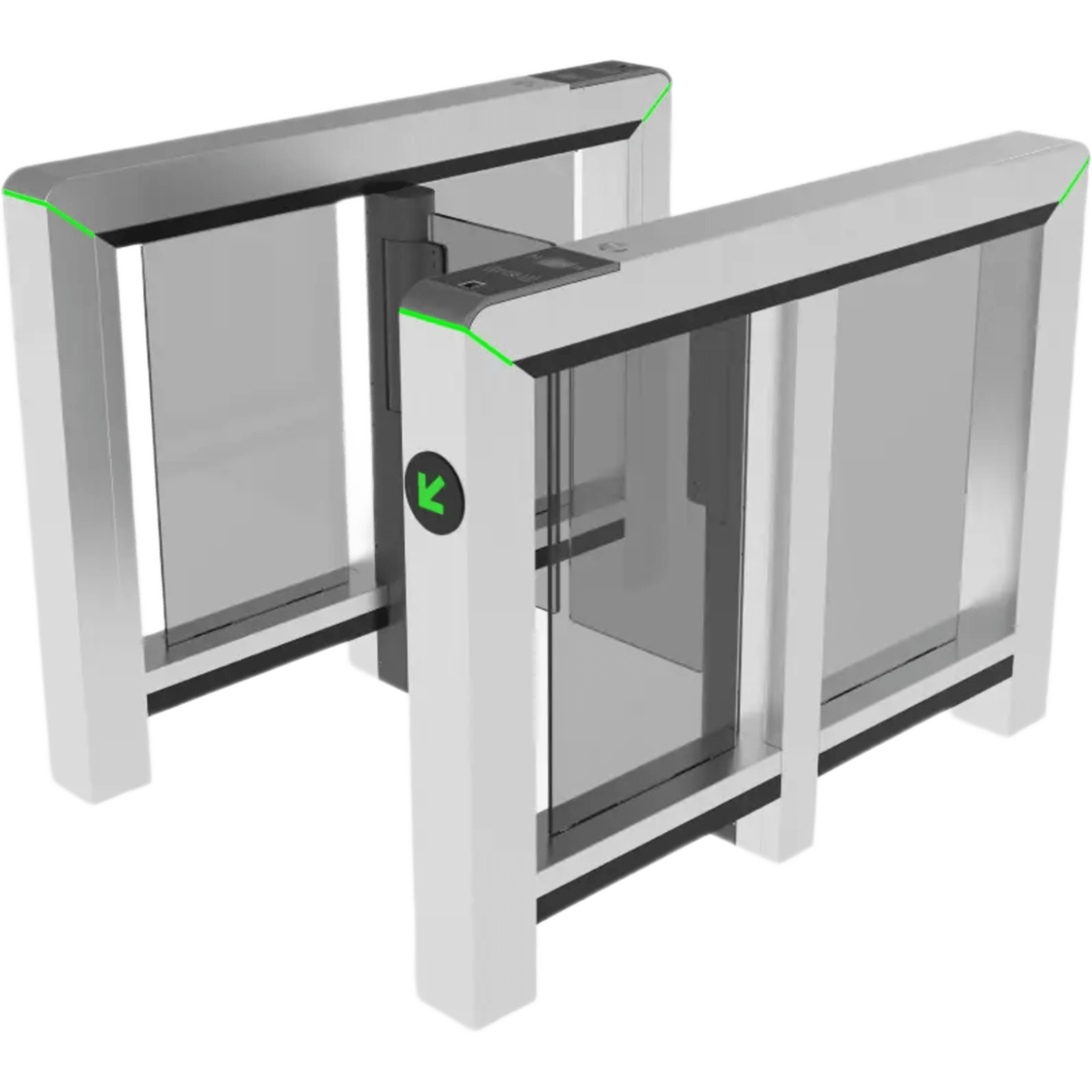 Puerta de Velocidad de un Solo Carril Mars-S1000 Series / Sensor Infrarrojo 8 pares (opción hasta 12) / Controlador PGIC / Acero Inoxidable SUS304 / Panel de Lectura Conmutable / Anti-Seguimiento / Monitoreo Unidireccional / Integración con 