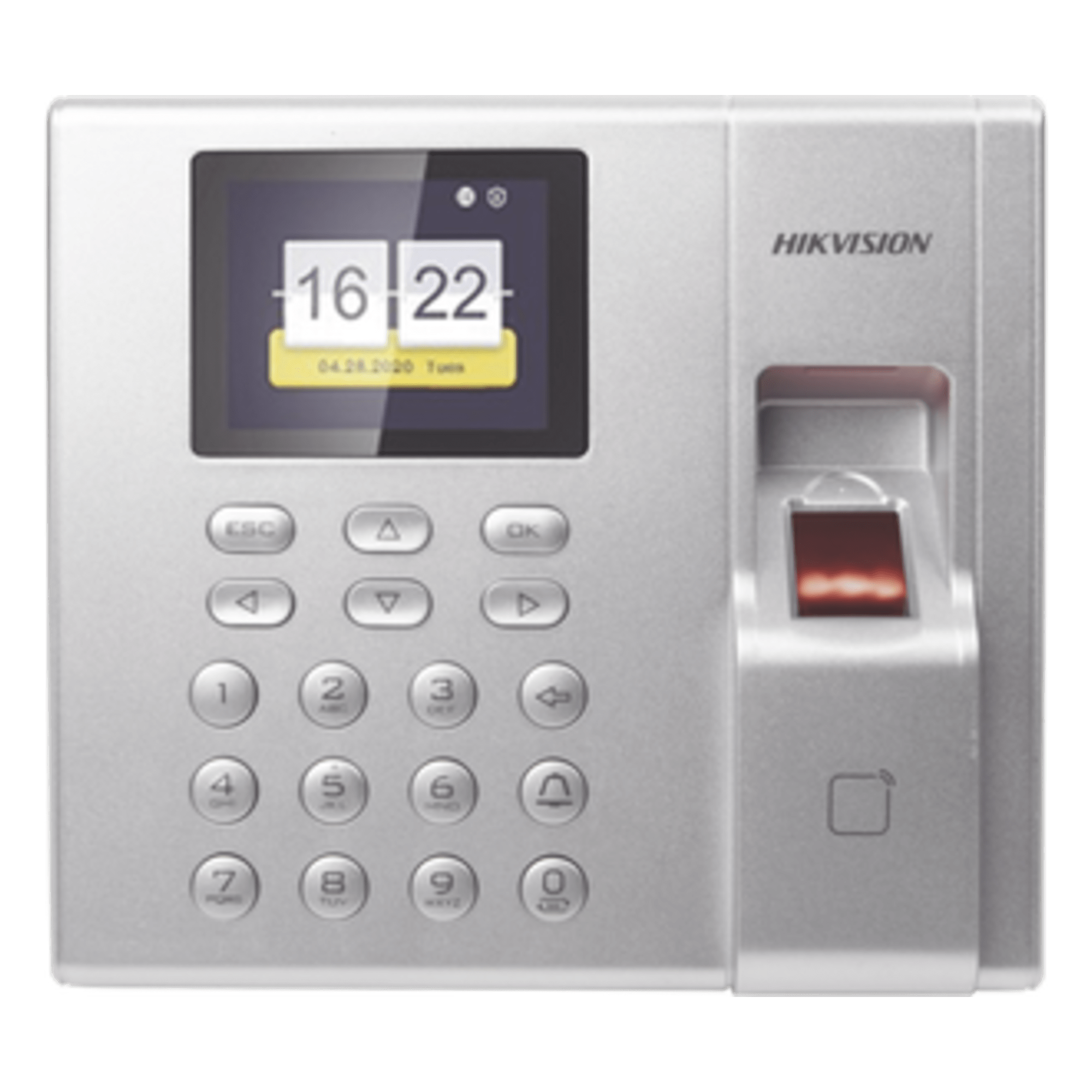 Terminal de Control de Acceso / Huella y Tarjeta EM / 1,000 Usuarios / 100,000 Eventos / Pantalla LCD 2.4" / Relay 600 lbs / P2P — HIKVISION · SKU DS-K1T8003EF