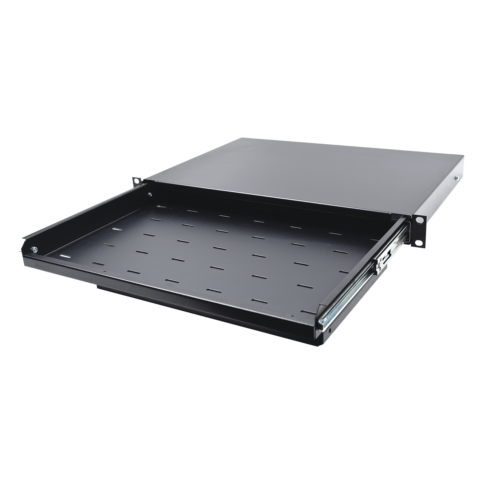 Charola Abatible para Teclado y Ratón / Rack 19" / 1U / Superficie Antideslizante / Instalación Rápida