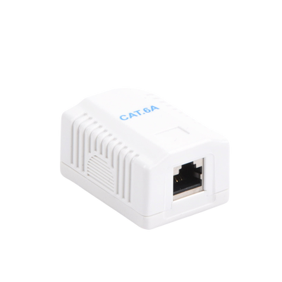 Caja de Pared con 1 Puerto, Incluye 1 Jack STP Cat6A