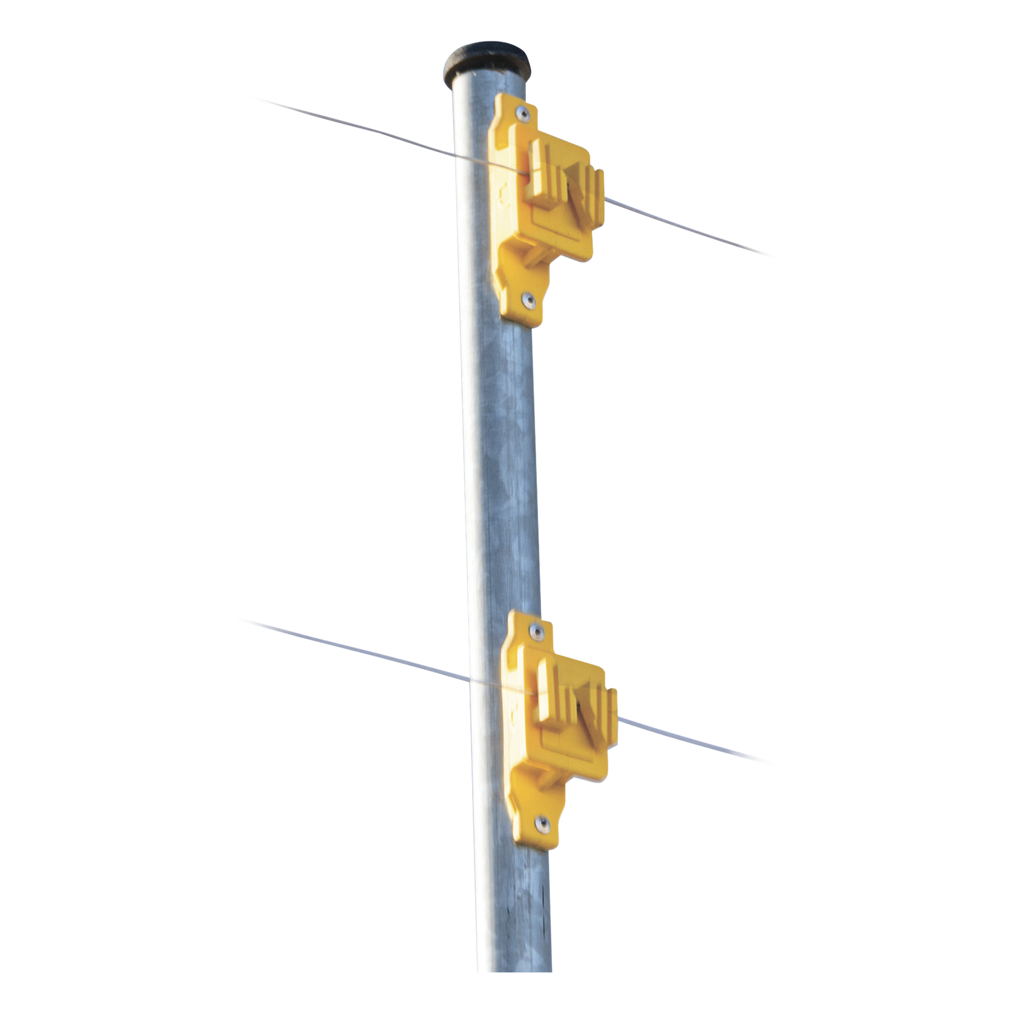 Aislador de Paso para Cerco Eléctrico / Aislamiento 18 kV / Resistencia Mecánica 10.2 kg / Protección UV / Polipropileno y Policarbonato — SFIRE · SKU SFPASOY
