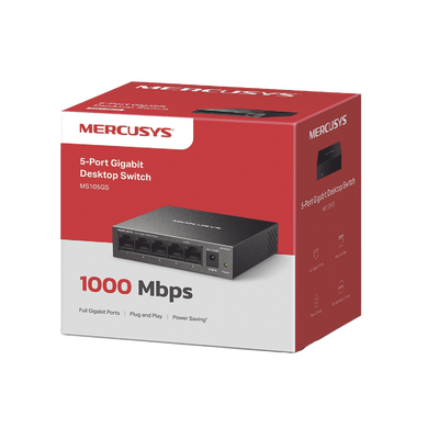 Switch NO Administrable / Para escritorio / Carcasa de Metal / 8 puertos 10/100/1000 Mbps / Diseño Compacto / Plug and Play