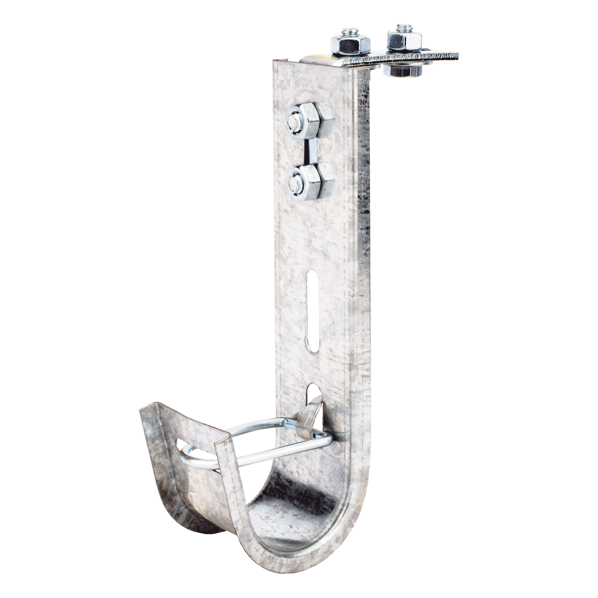 Soporte J-Hook / 14 Cables Cat6 / Acero al Carbón / Instalación Interior / Fijación Perforada — CHAROFIL · SKU CH-J38-EZ