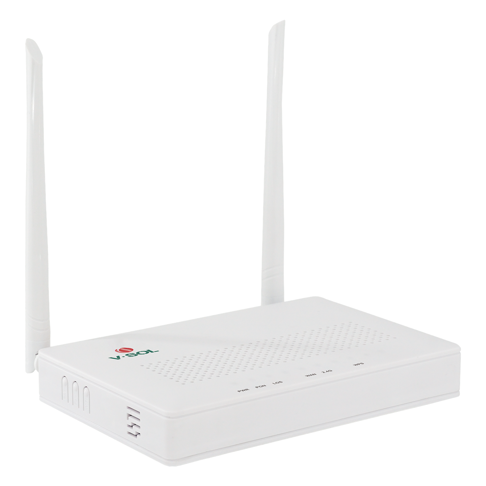 ONU Dual G/EPON / Wi-Fi 2.4 GHz / 4 Puertos LAN Gigabit / 2 Antenas 5 dBi / Gestión Remota / Consumo 10W — V-SOL · SKU V2804N-Z