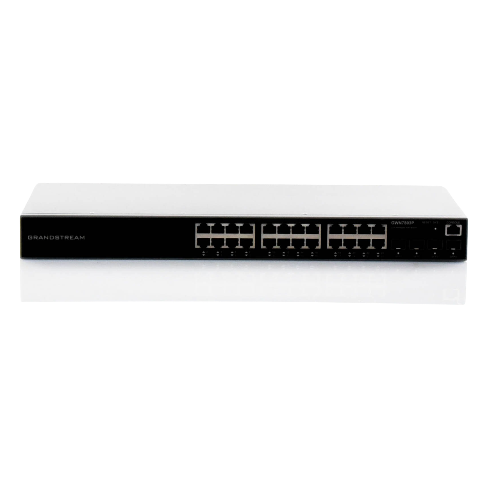 Switch PoE+ Administrable / 24 Puertos Gigabit / 4 SFP Uplink / 360W PoE Total / 56 Gbps Switching / Cloud Gratuito / Rack 19"