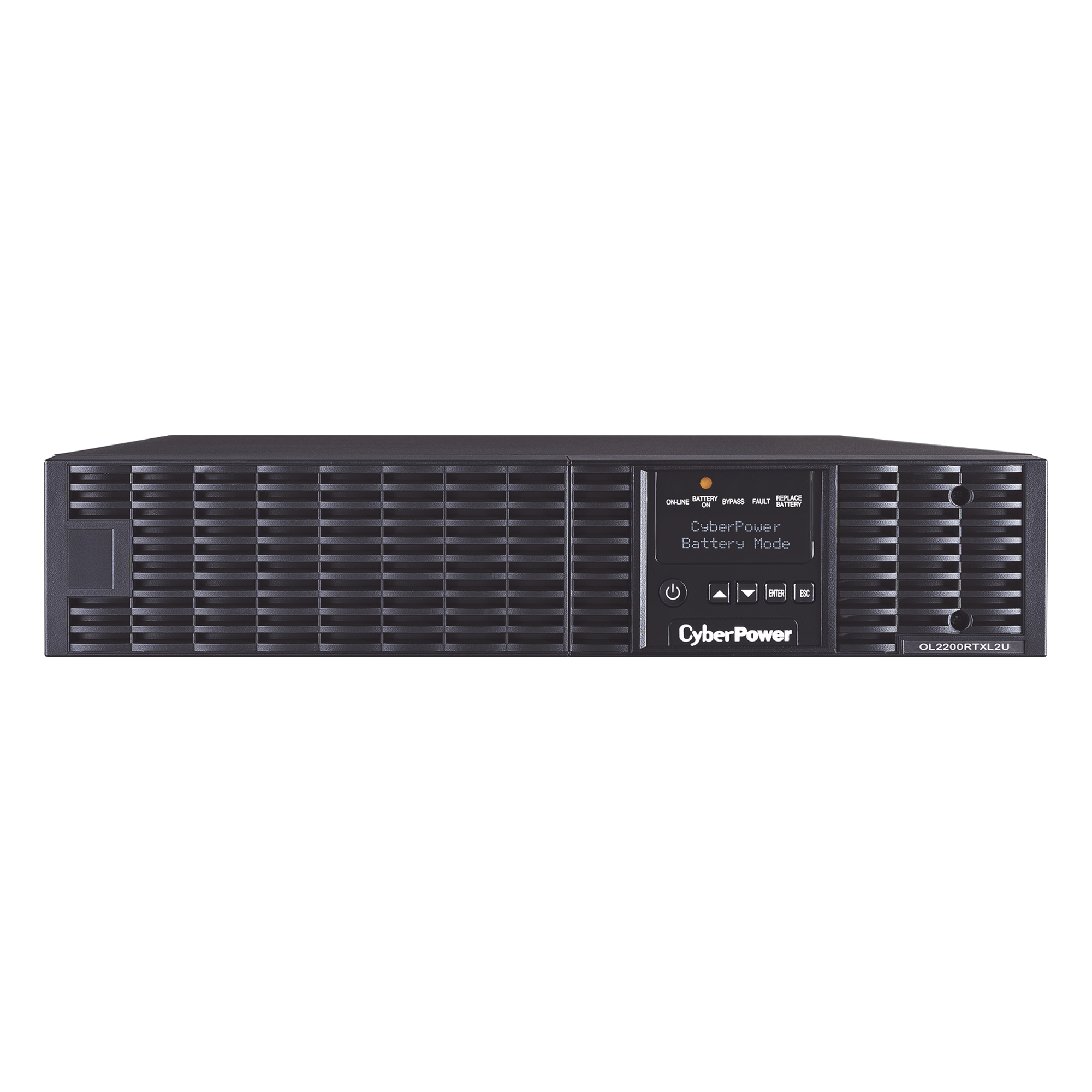 UPS Online Doble Conversión / 2200 VA / 1800 W / 120 Vca / 7 Salidas NEMA / Rack-Torre 2 UR / Onda Senoidal Pura — CYBERPOWER · SKU OL2200RTXL2U