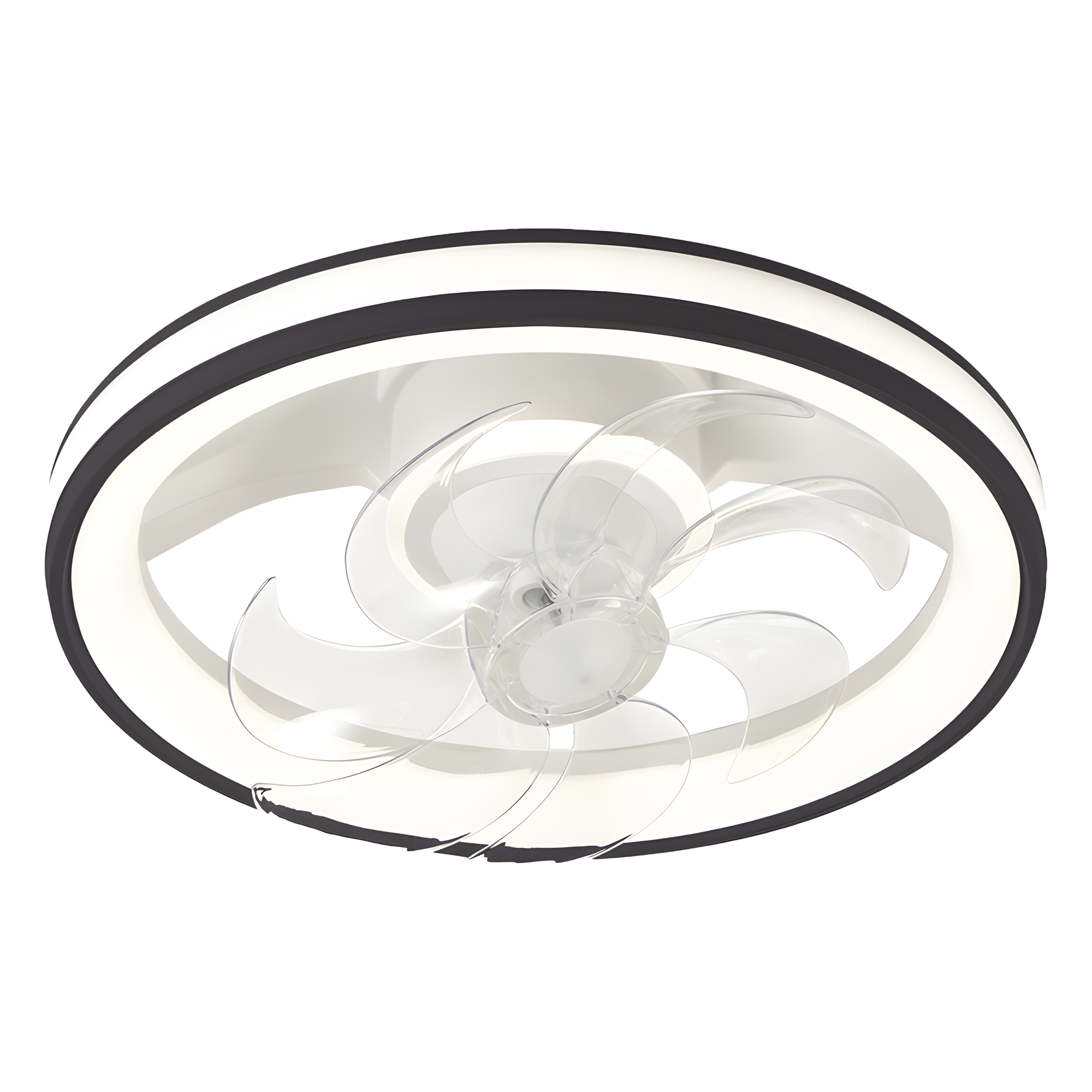 Ventilador de Techo con Luminario LED / 110 V CA 50/60 Hz / 88 W / 4500 Lm / 2700-4000-6500 K / 6 Velocidades / Dimeable / 501 mm (1.64 ft) / Blanco y Negro — JWJ · SKU JLV-014