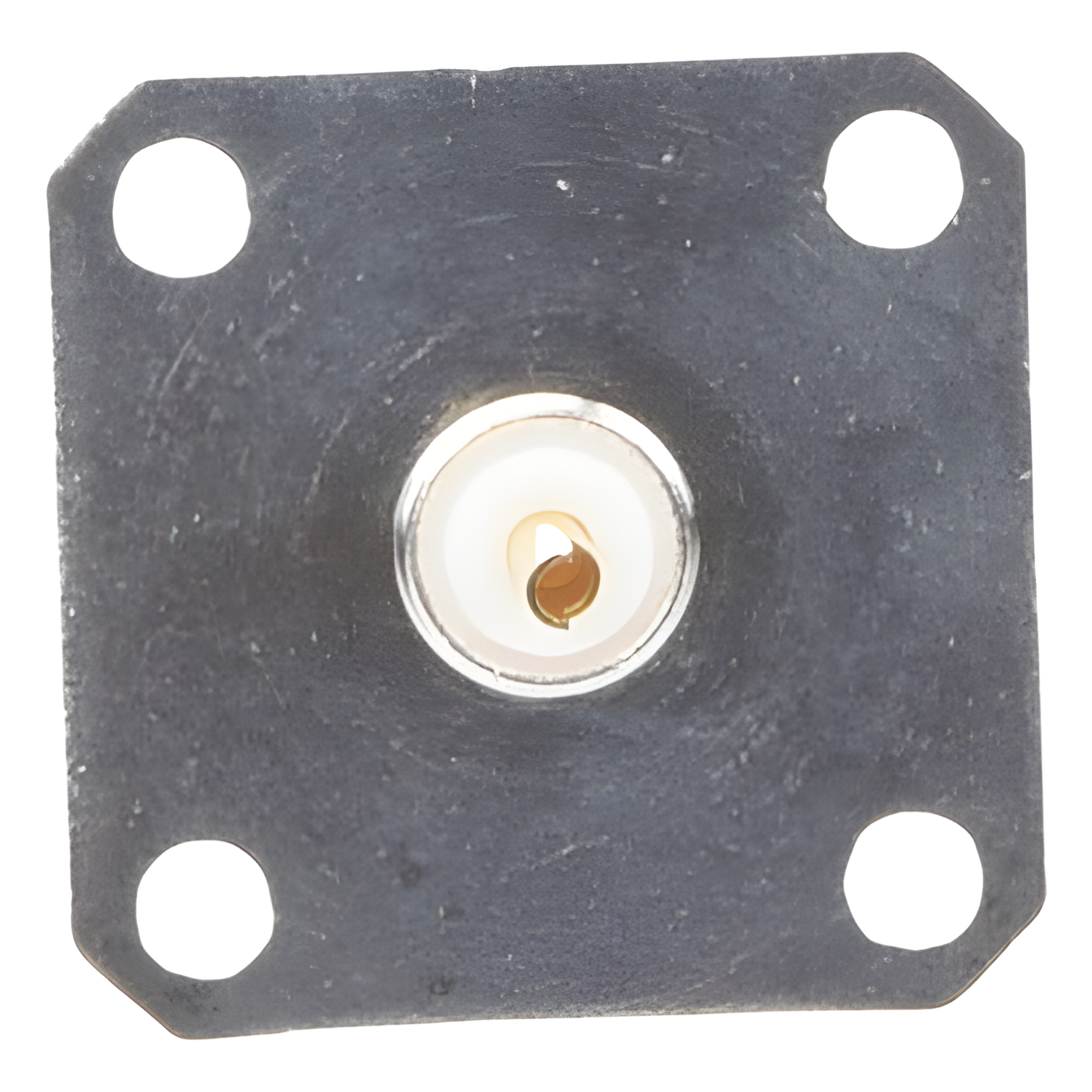 Conector BNC Hembra / Soldable para Chasis / 4 Perforaciones 18 mm (0.59 ft) / Compatible UG-177/U