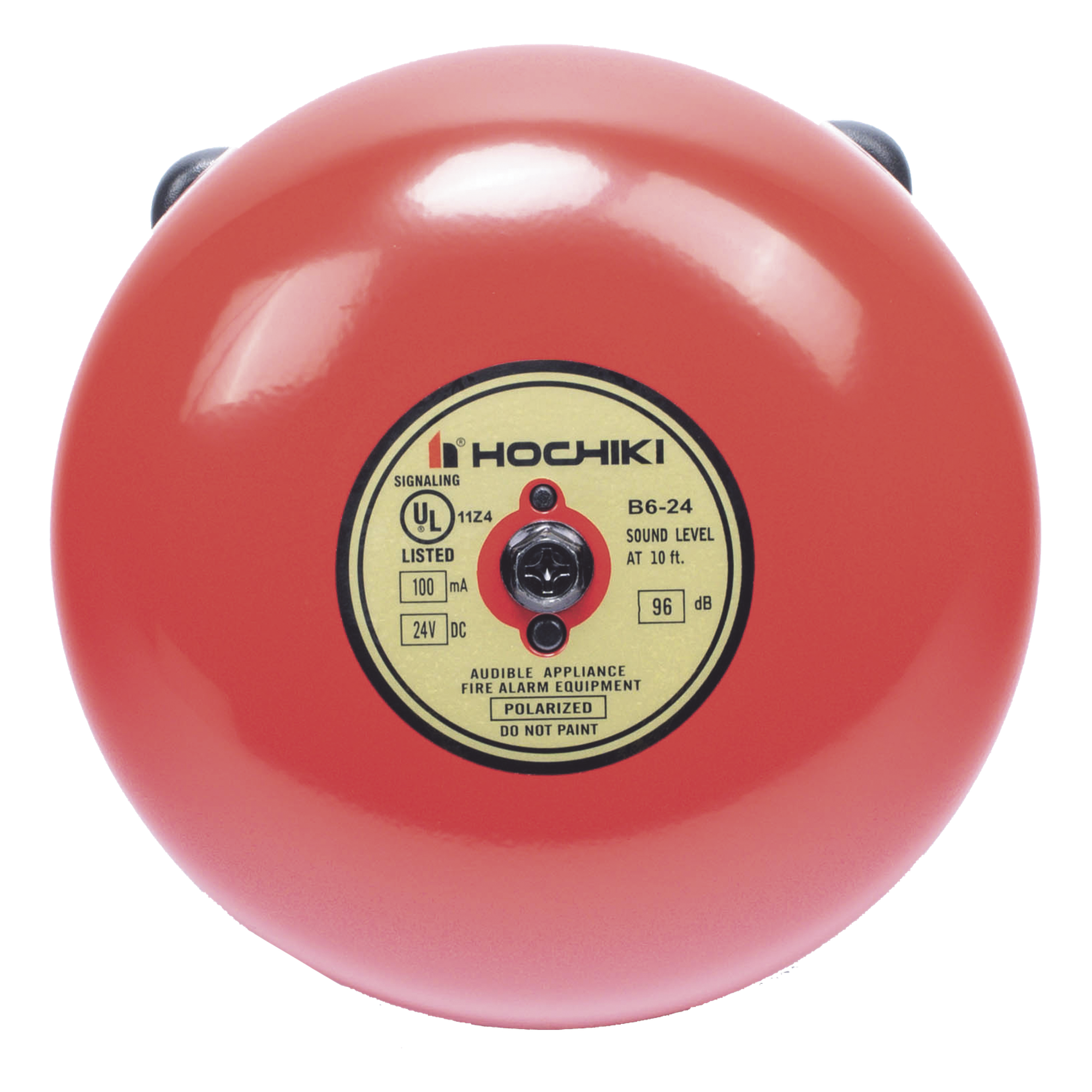 Campana de alarma de incendio / 6 pulgadas (0.5 pies) / 24 VCD / 96 dB / UL listado / Uso exterior / Montaje en caja 4 pulgadas — HOCHIKI · SKU B6-24