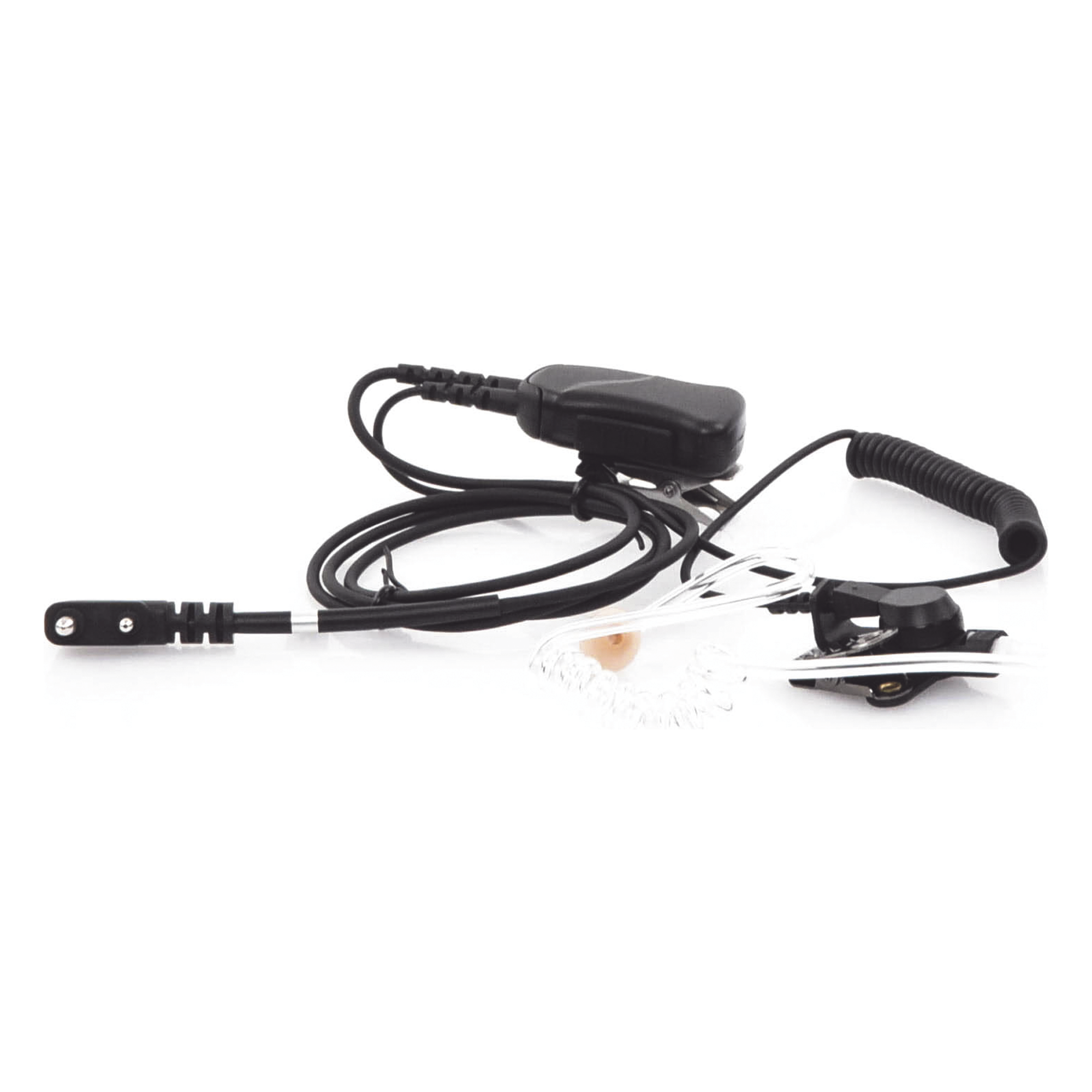 Micrófono de Solapa con Audífono Discreto / Tubo Acústico Intercambiable / Cable Reforzado Poliuretano / PTT Integrado / Compatible Kenwood Serie G