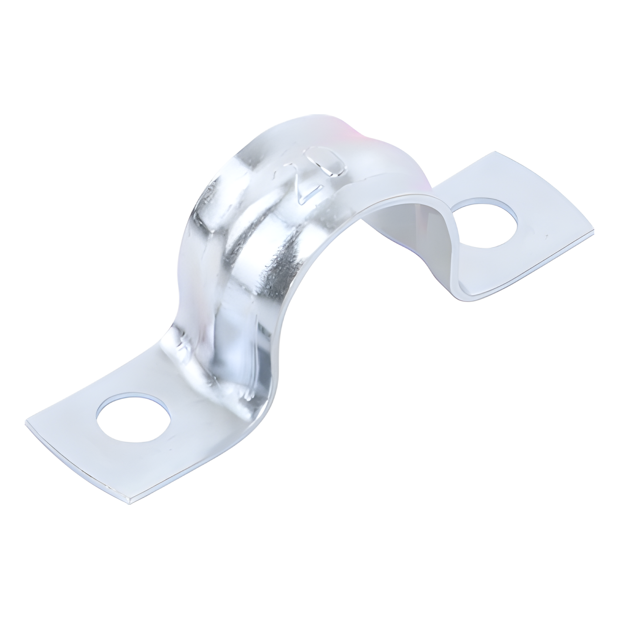 Abrazadera Omega / Conduit 1/2" (12.7 mm) / Acero 0.9-1.2 mm / Carga 30 kg / Acabado Cincado 5 micras — INDEX · SKU AB-PU-020